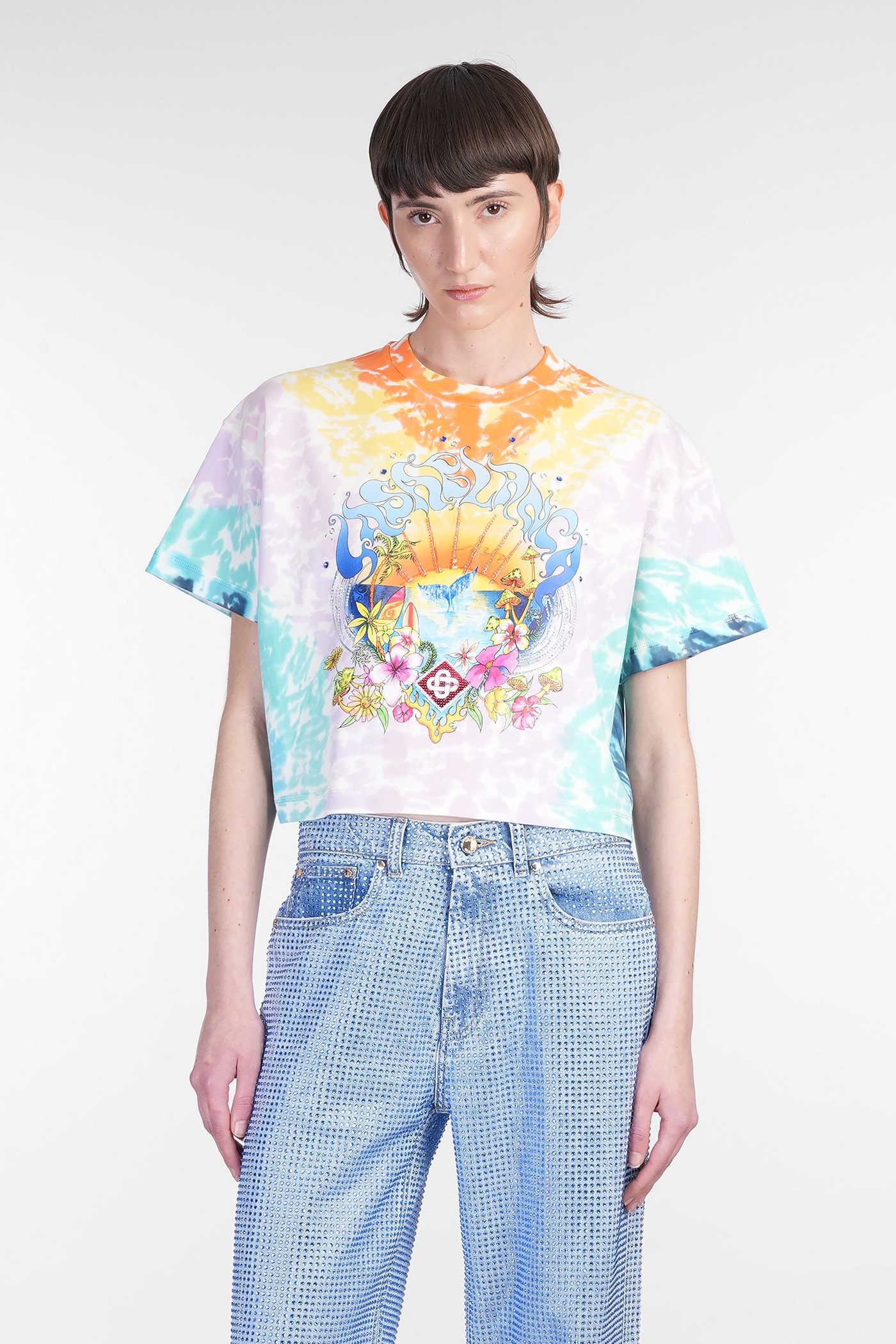Casablanca T-shirt In Multicolor Cotton