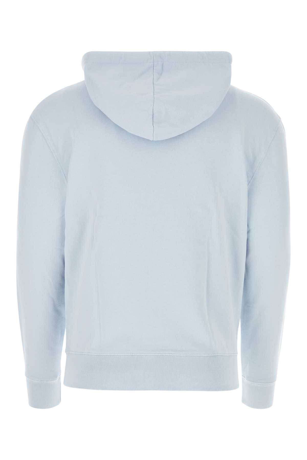 Shop Maison Kitsuné Pastel Light-blue Cotton Sweatshirt In Sky Blue