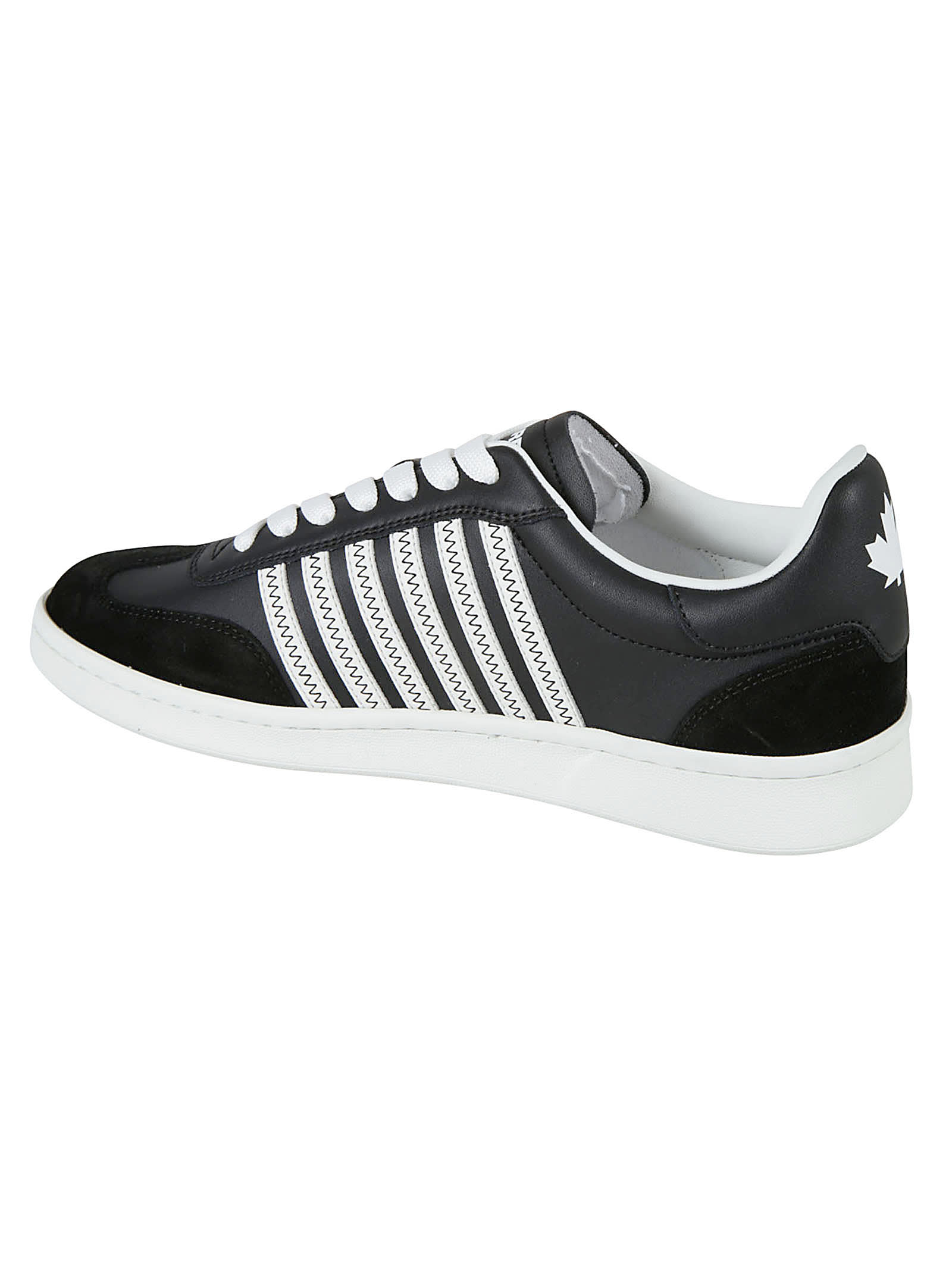 Shop Dsquared2 Dan Logo Sneakers In Black/white