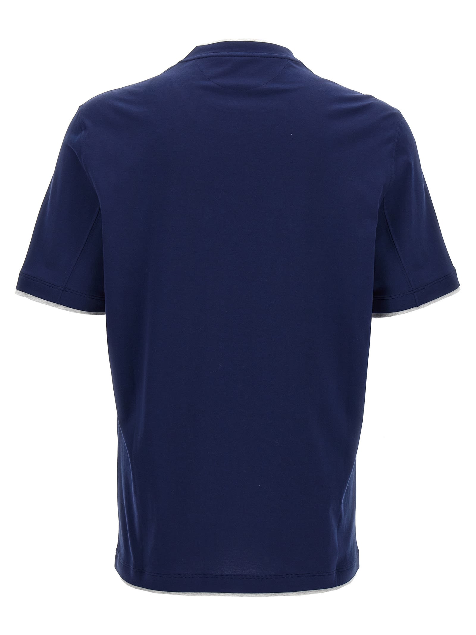 Shop Brunello Cucinelli Layered T-shirt In Blue