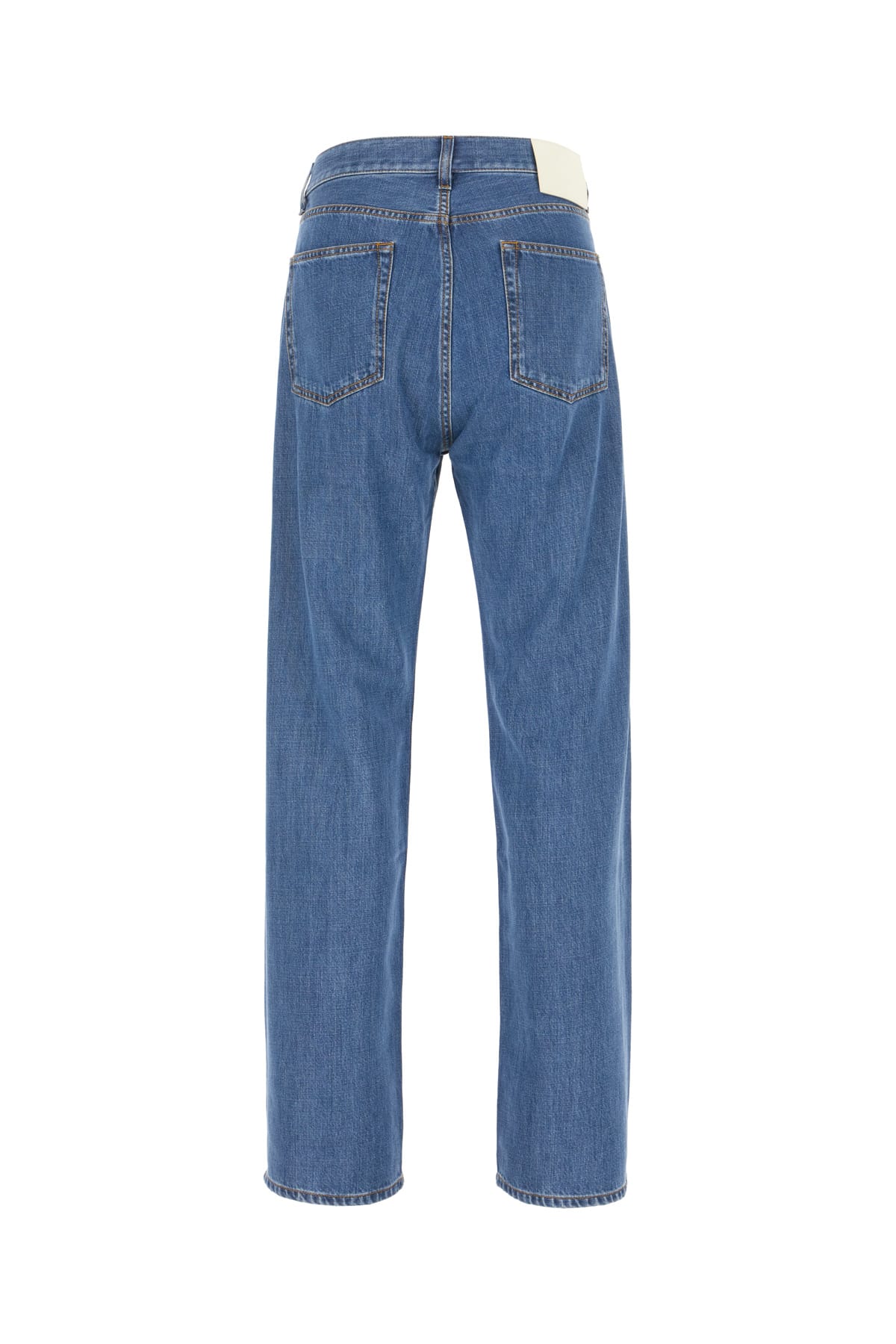 Shop Valentino Denim Jeans In Medium Blu Denim