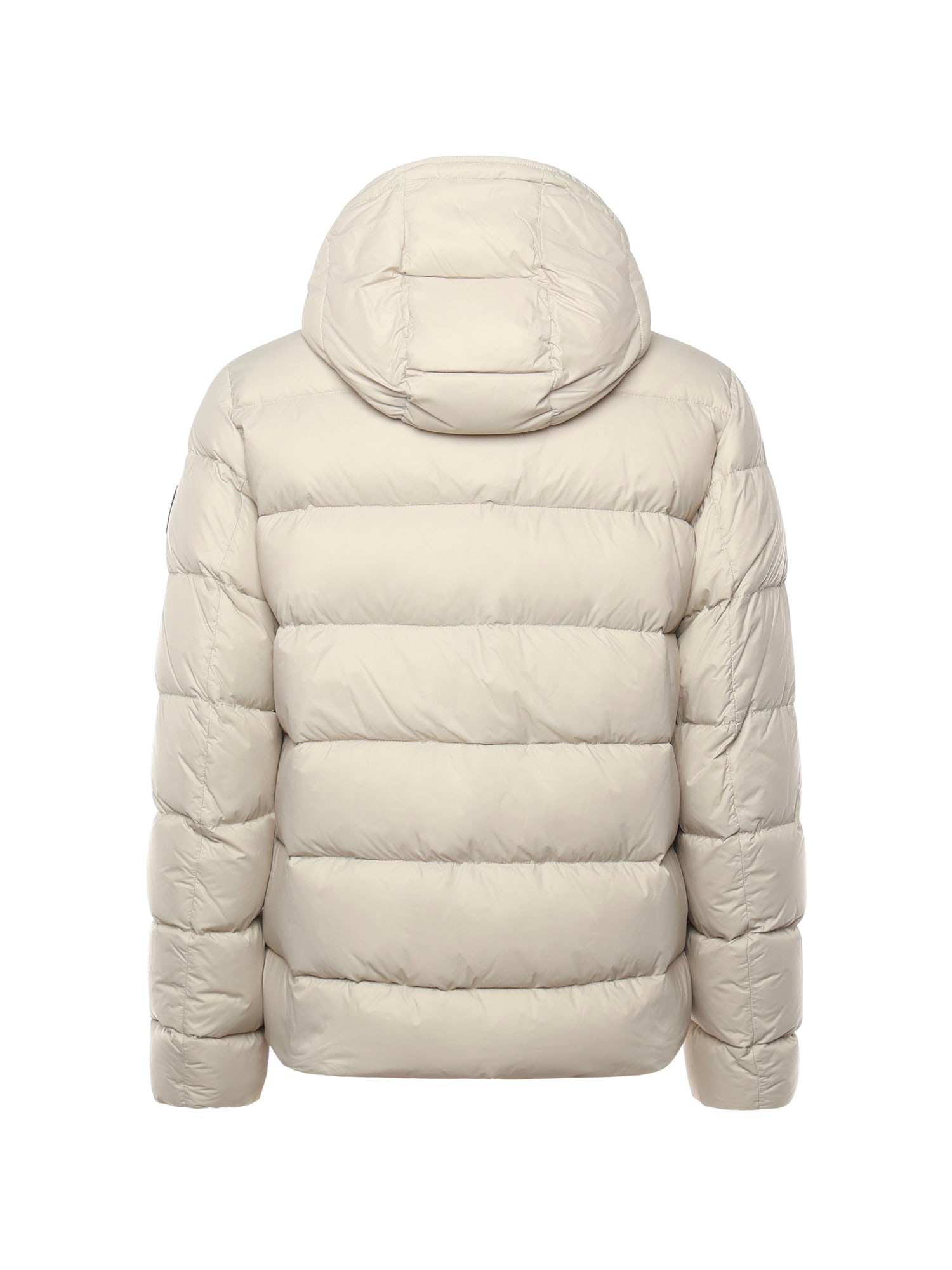 Fay Double-front Down Jacket In Calendered Poplin In Neutral