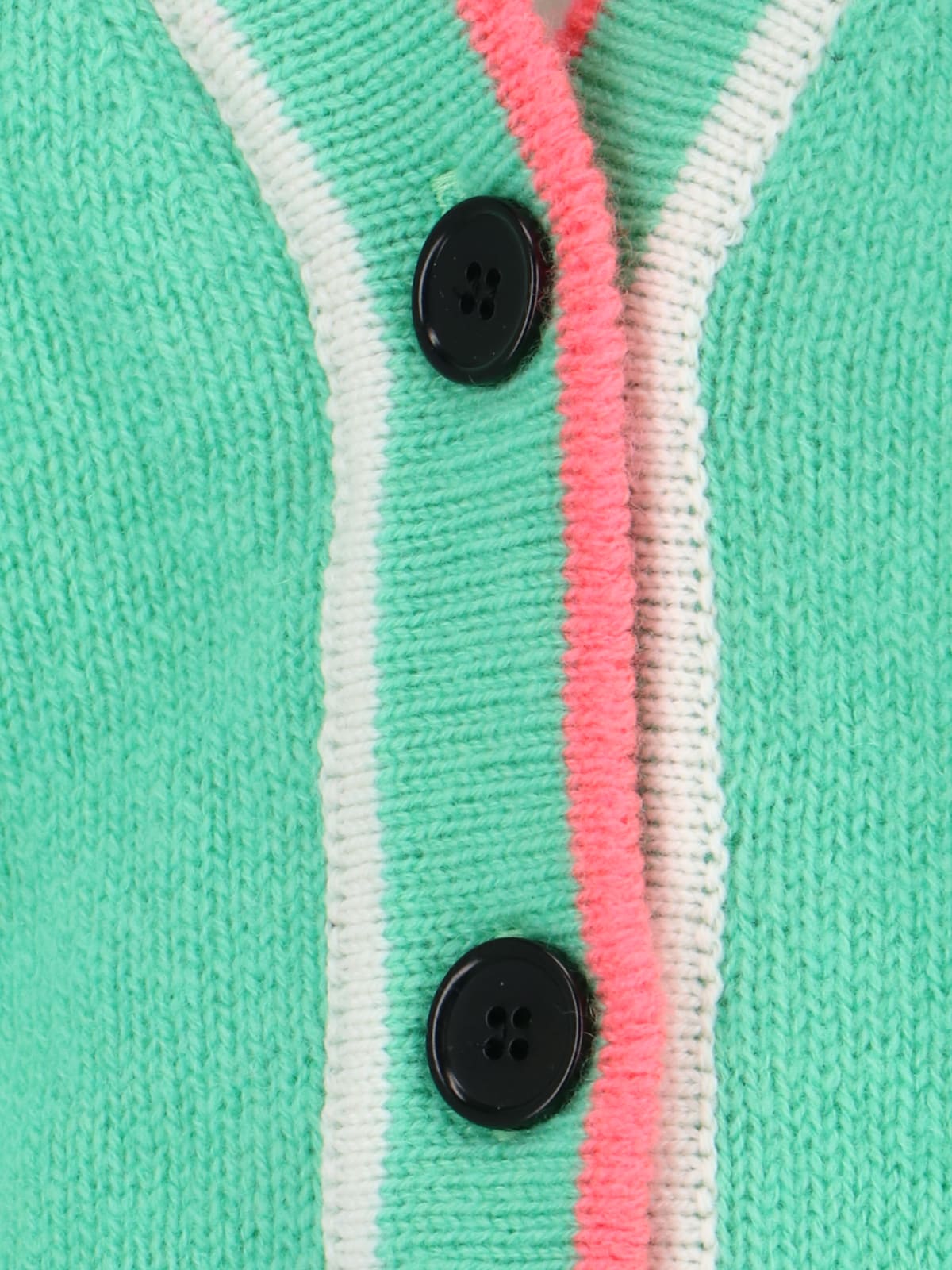 Shop Msgm V-neck Cardigan In Green