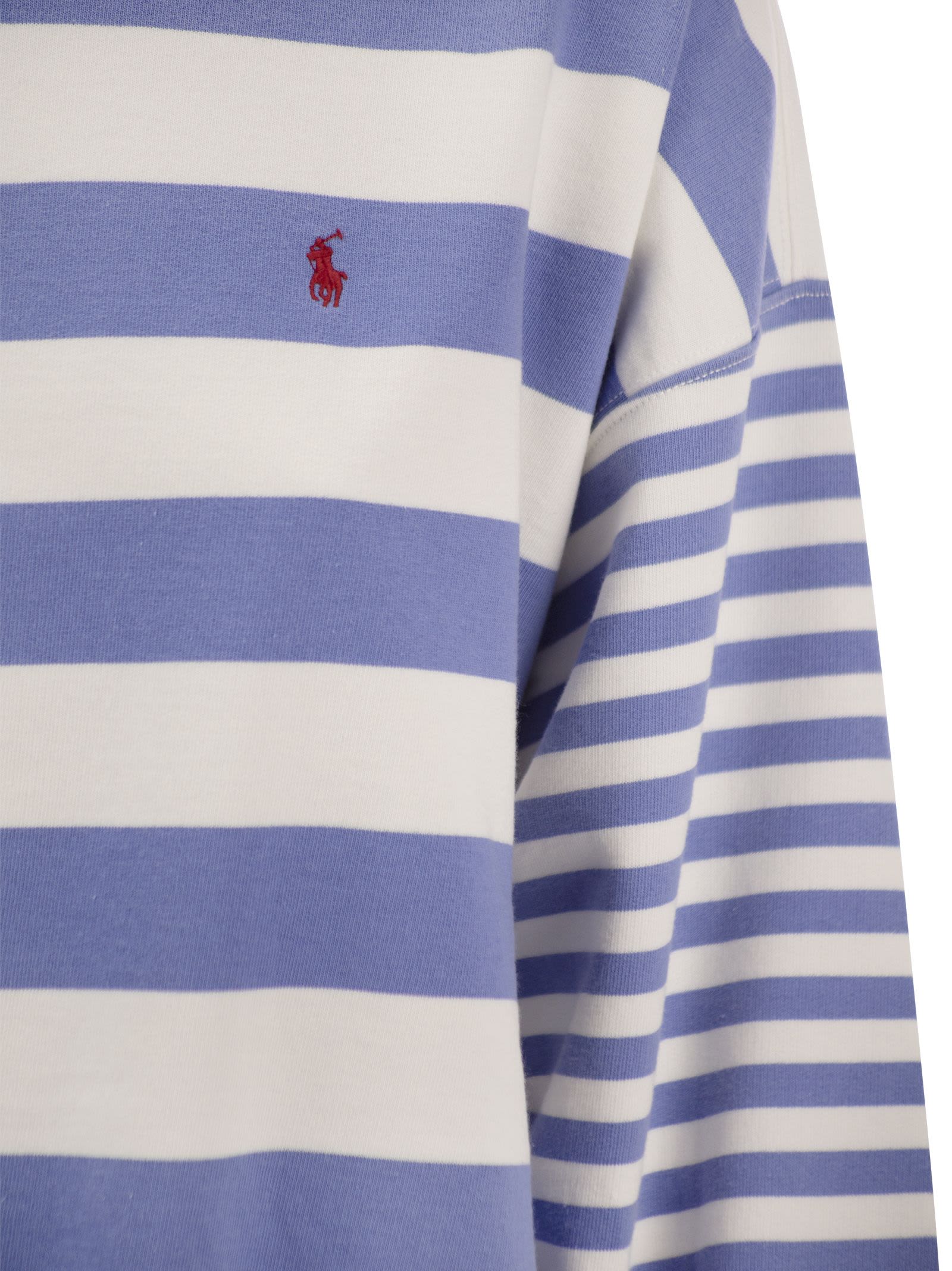 Shop Polo Ralph Lauren Crew-neck Sweatshirt With Stripes