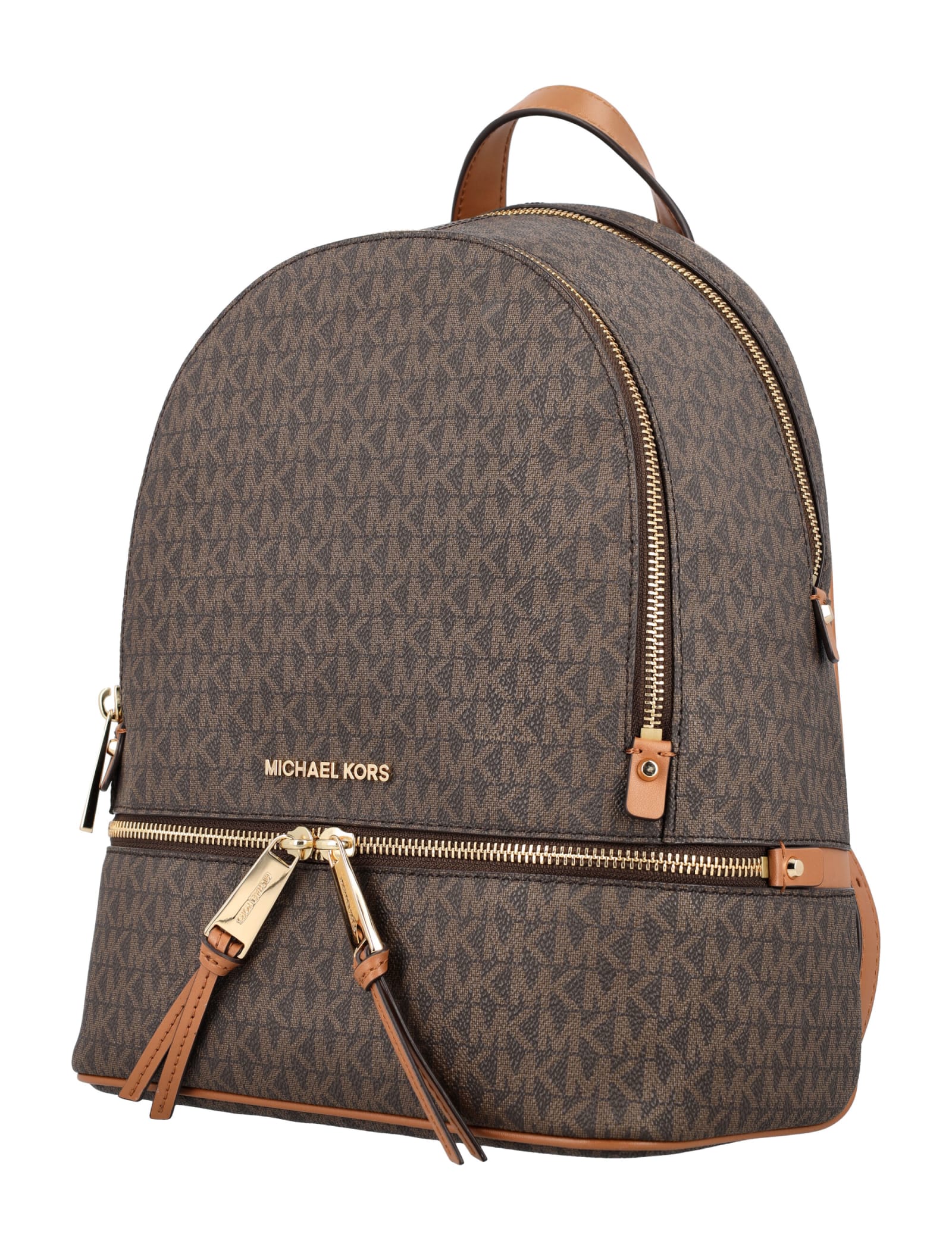 Shop Michael Michael Kors Rhea Zip Backpack In Brown