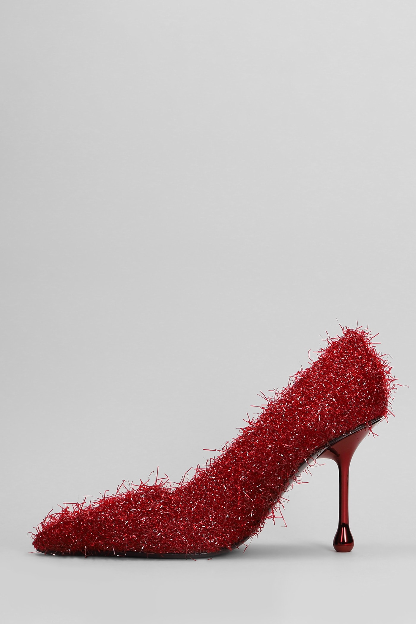 Jimmy Choo Ixia 80 Tinsel Pumps In Red