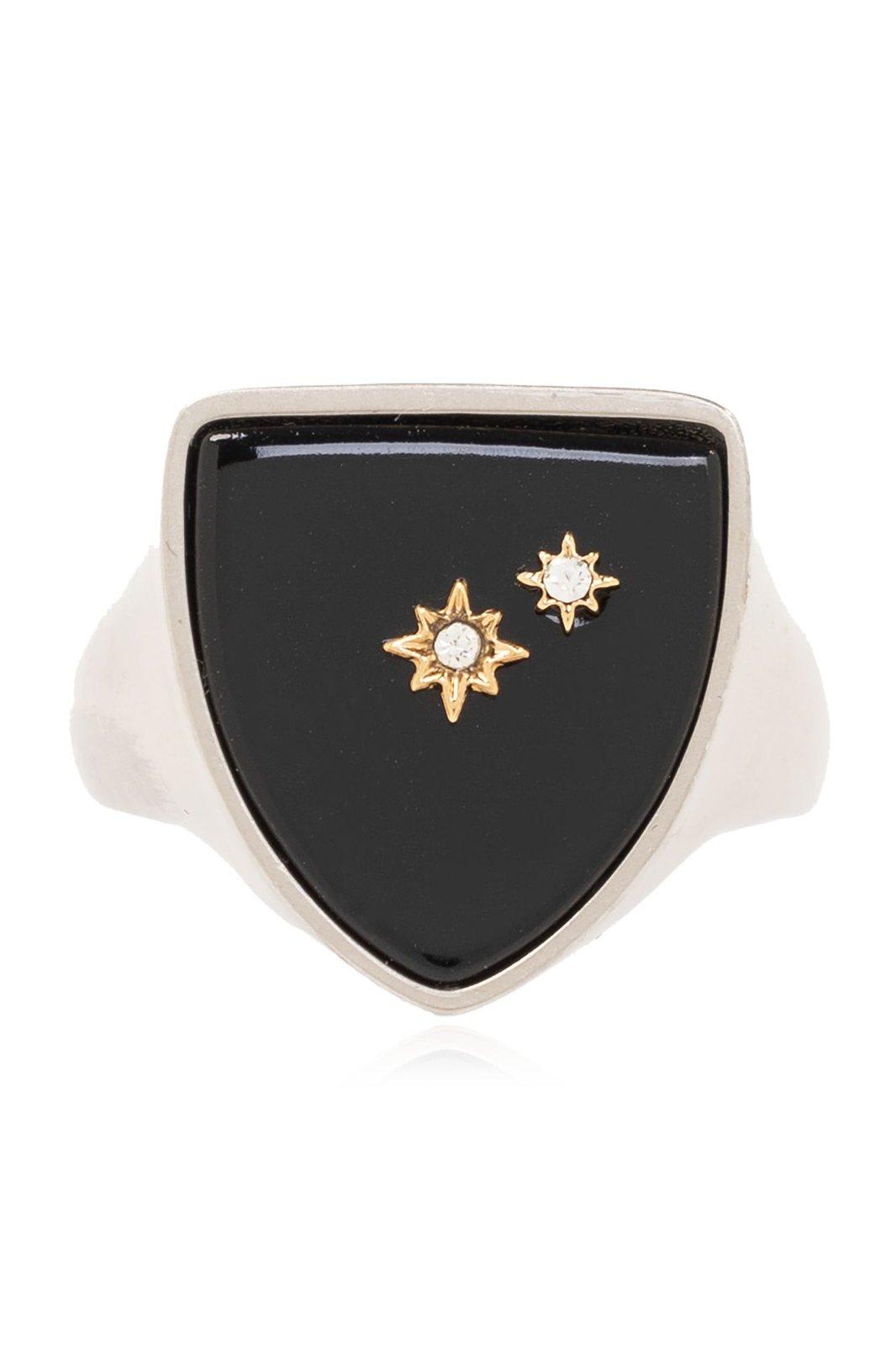 Shop Maison Margiela Star Detailed Signet Ring