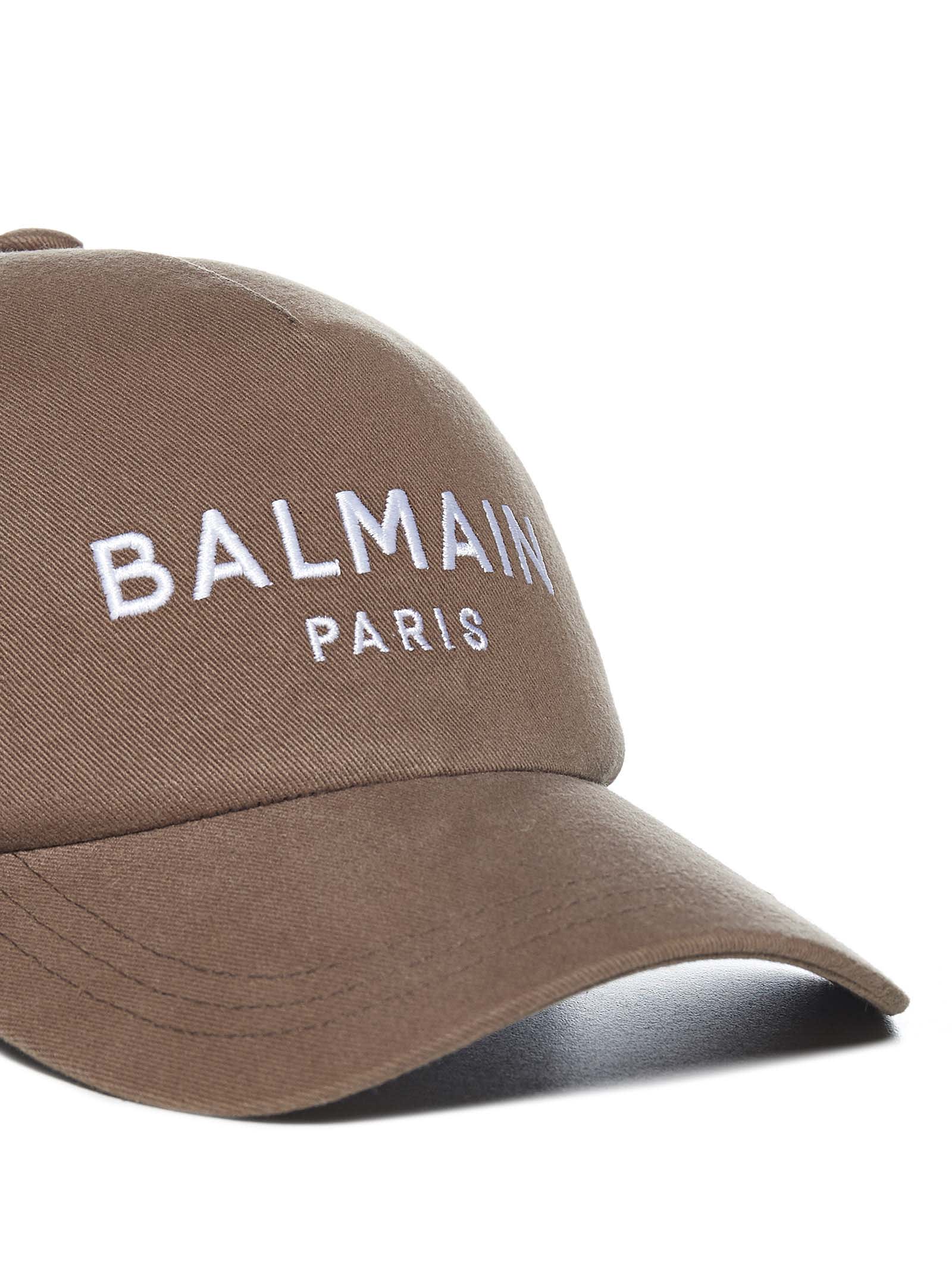 Shop Balmain Hat In Beige