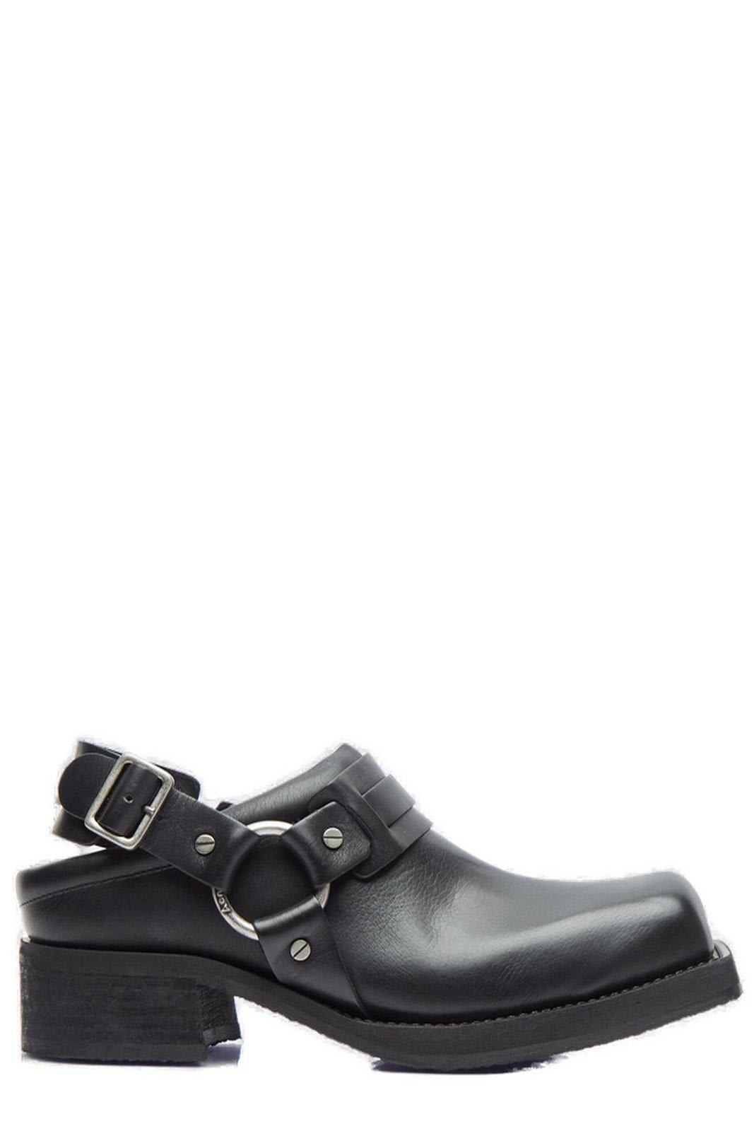 ACNE STUDIOS SQUARE-TOE BUCKLED LOAFERS