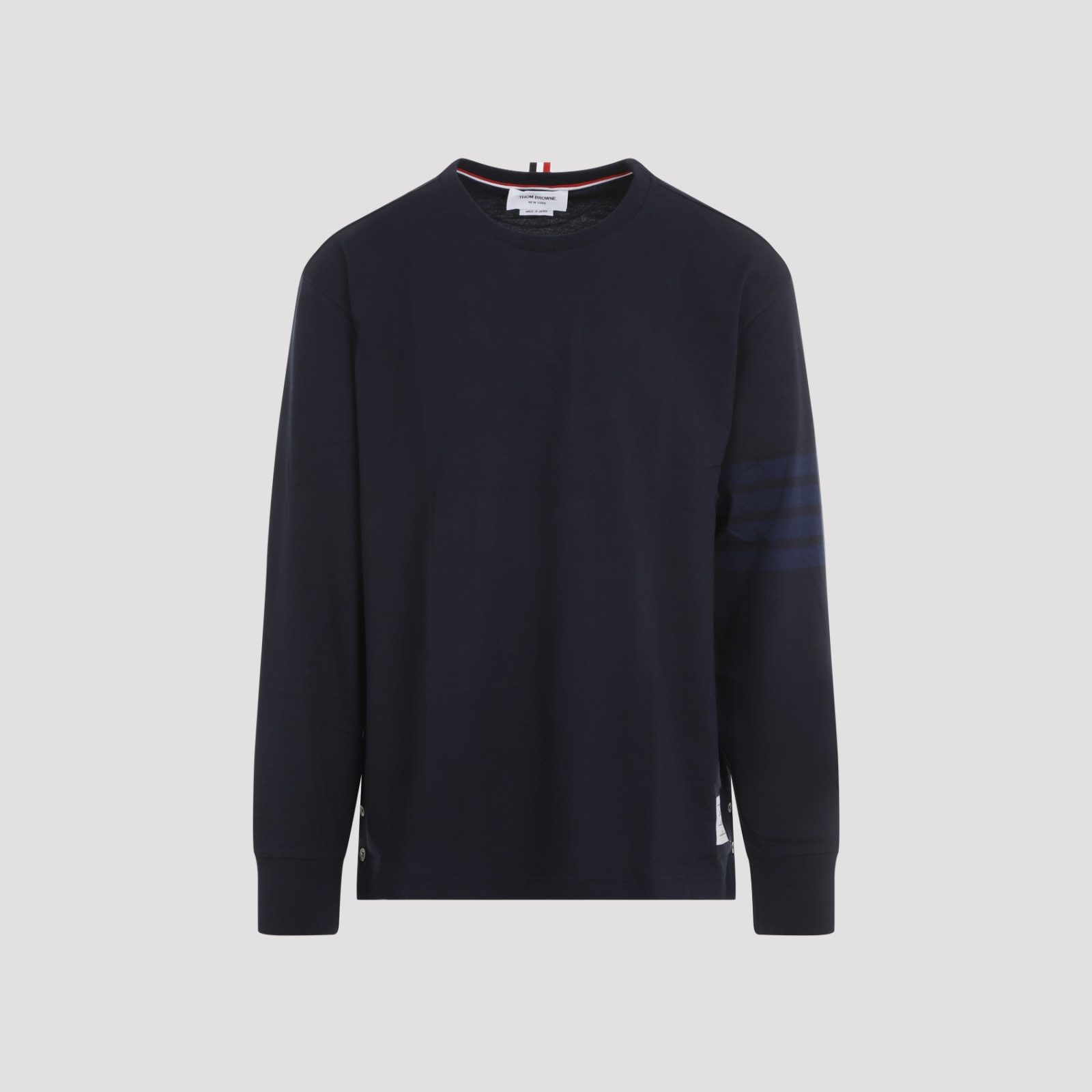 Shop Thom Browne Ls Rugby T-shirt In Navy