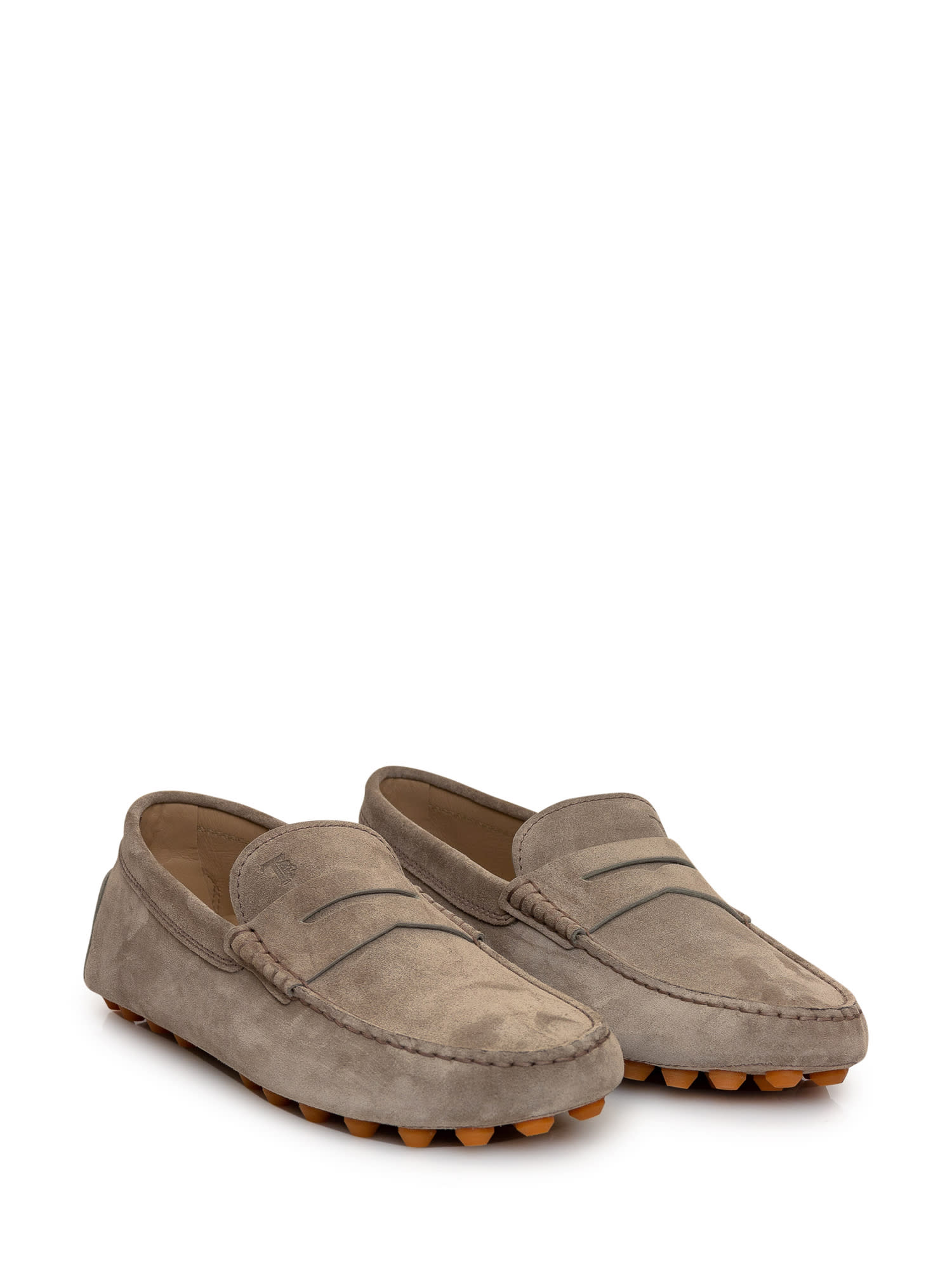 Shop Tod's Gommino Loafer In Beige