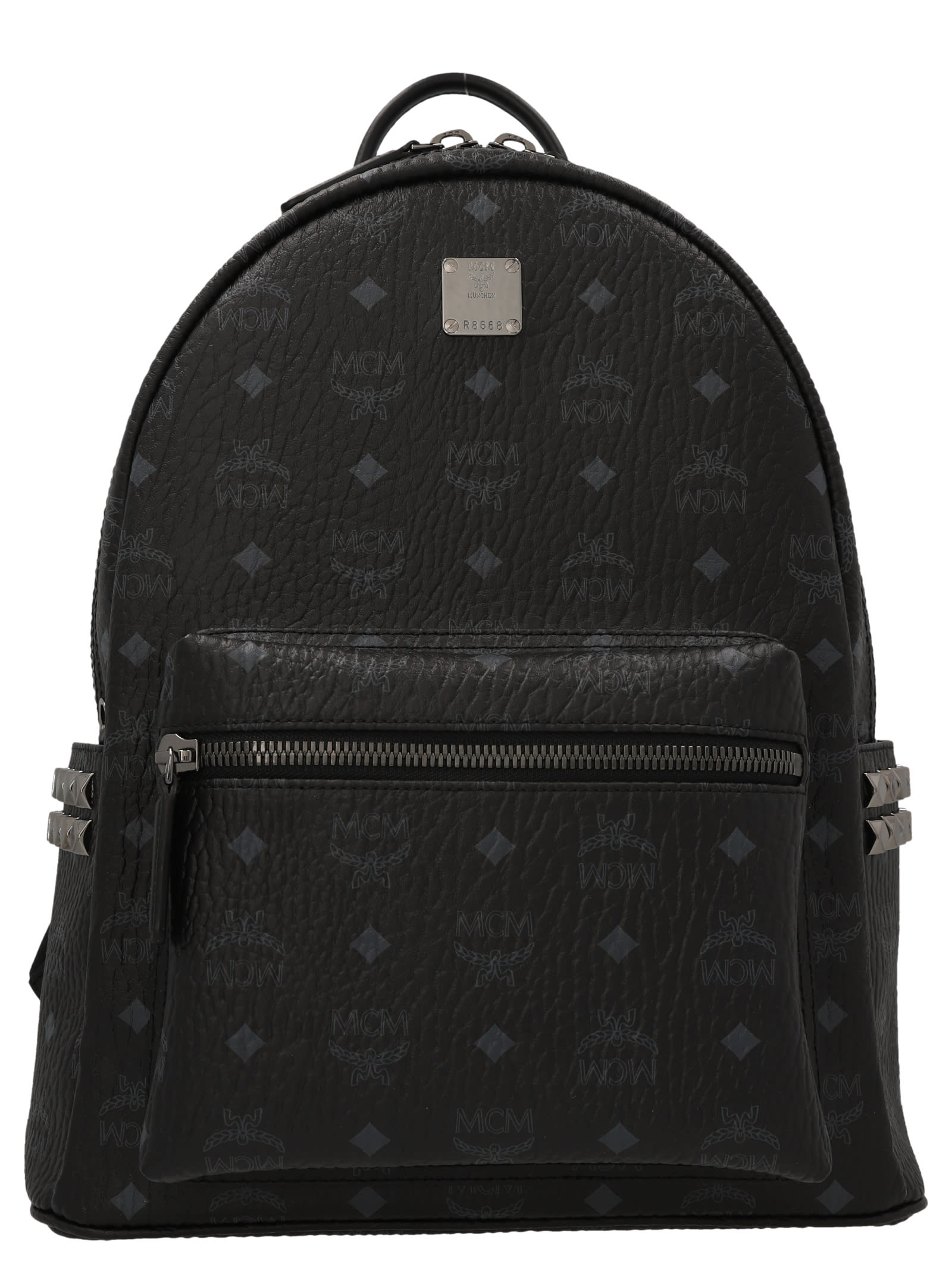 Mcm Stark Visetos Small Backpack In Black
