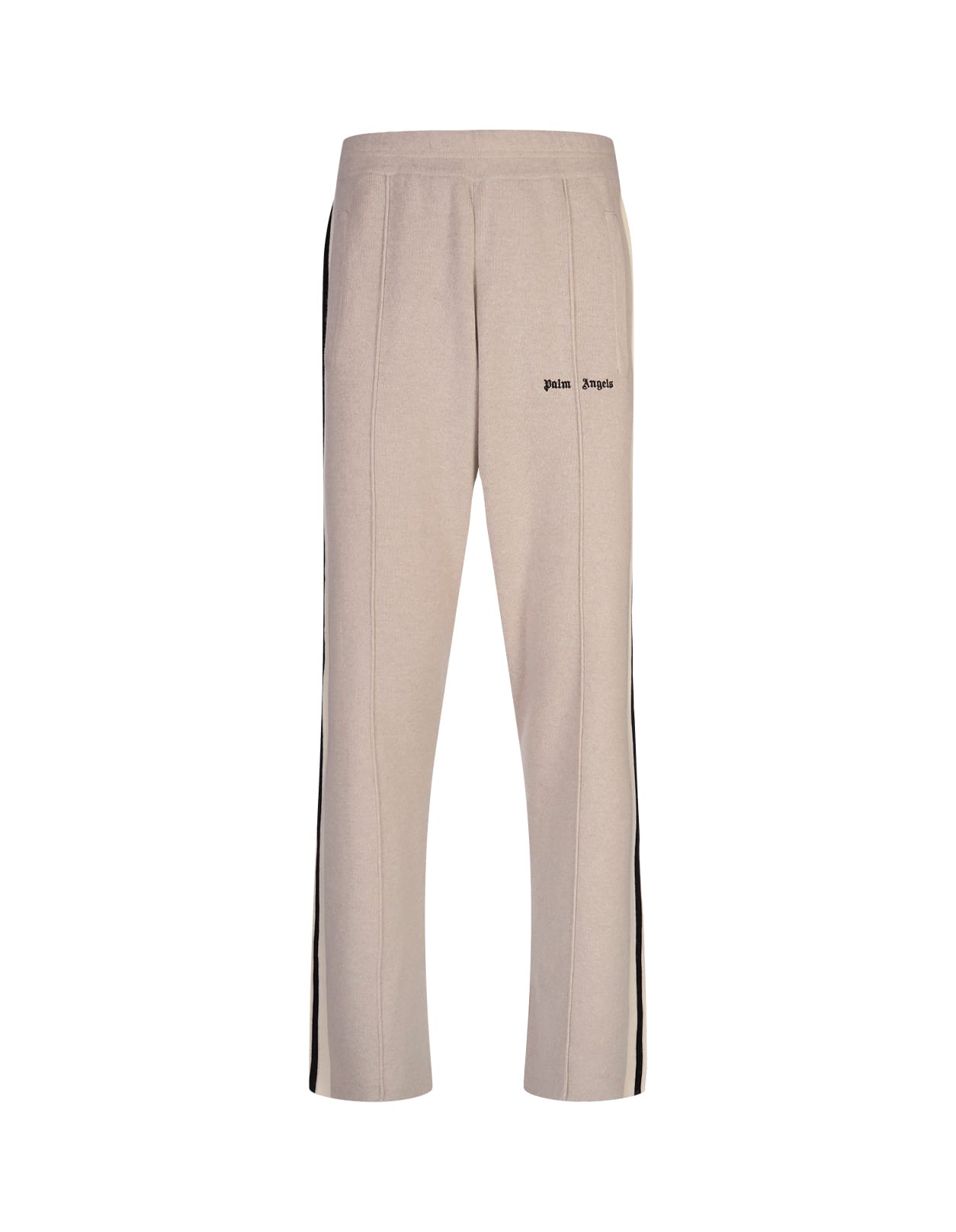 Shop Palm Angels Light Beige Wool And Cashmere Track Trousers In Brown