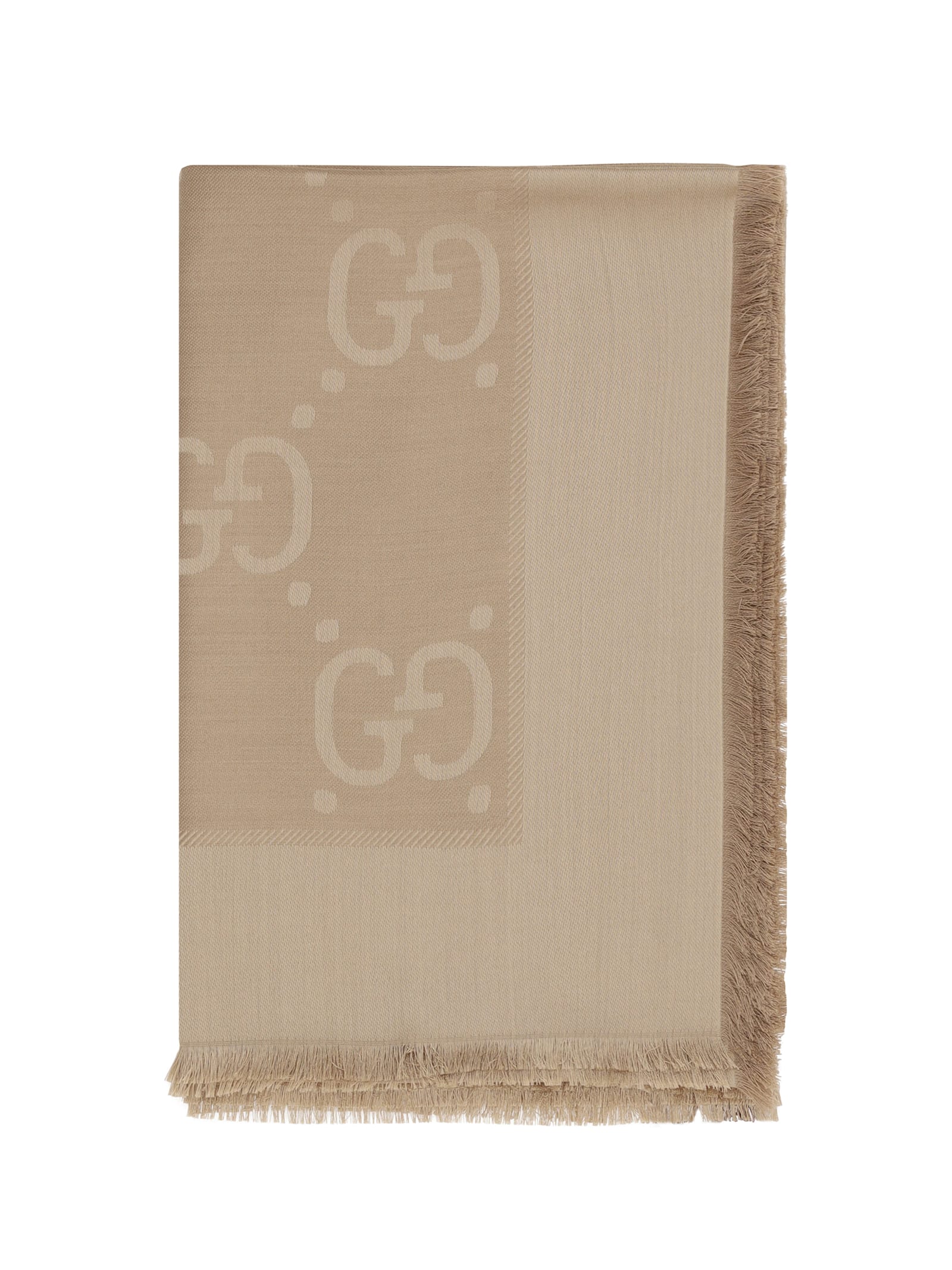 Gucci Scarf In Wool And Silk