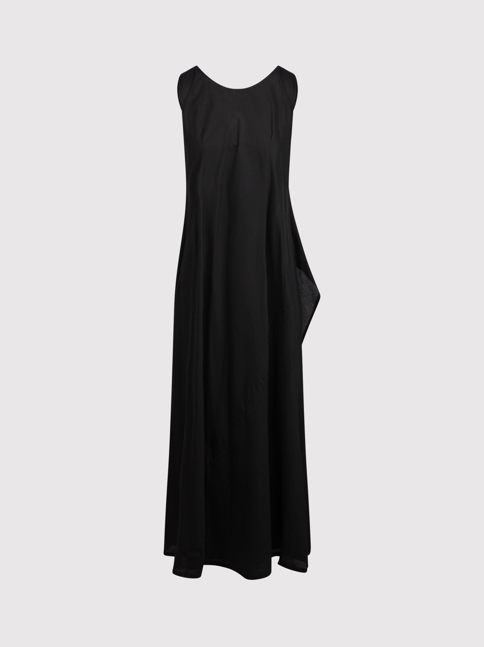Double Layered Black Cotton Dress