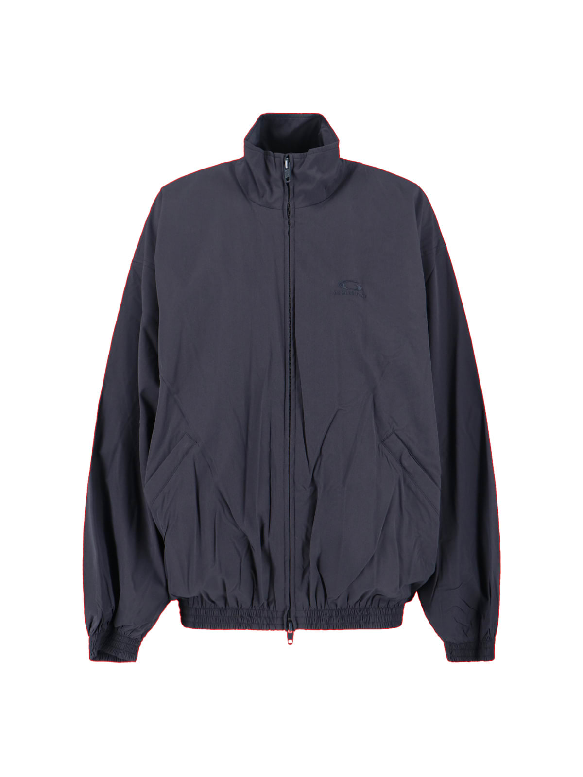 Balenciaga Modern High Collar Jacket Side Pockets In Blue