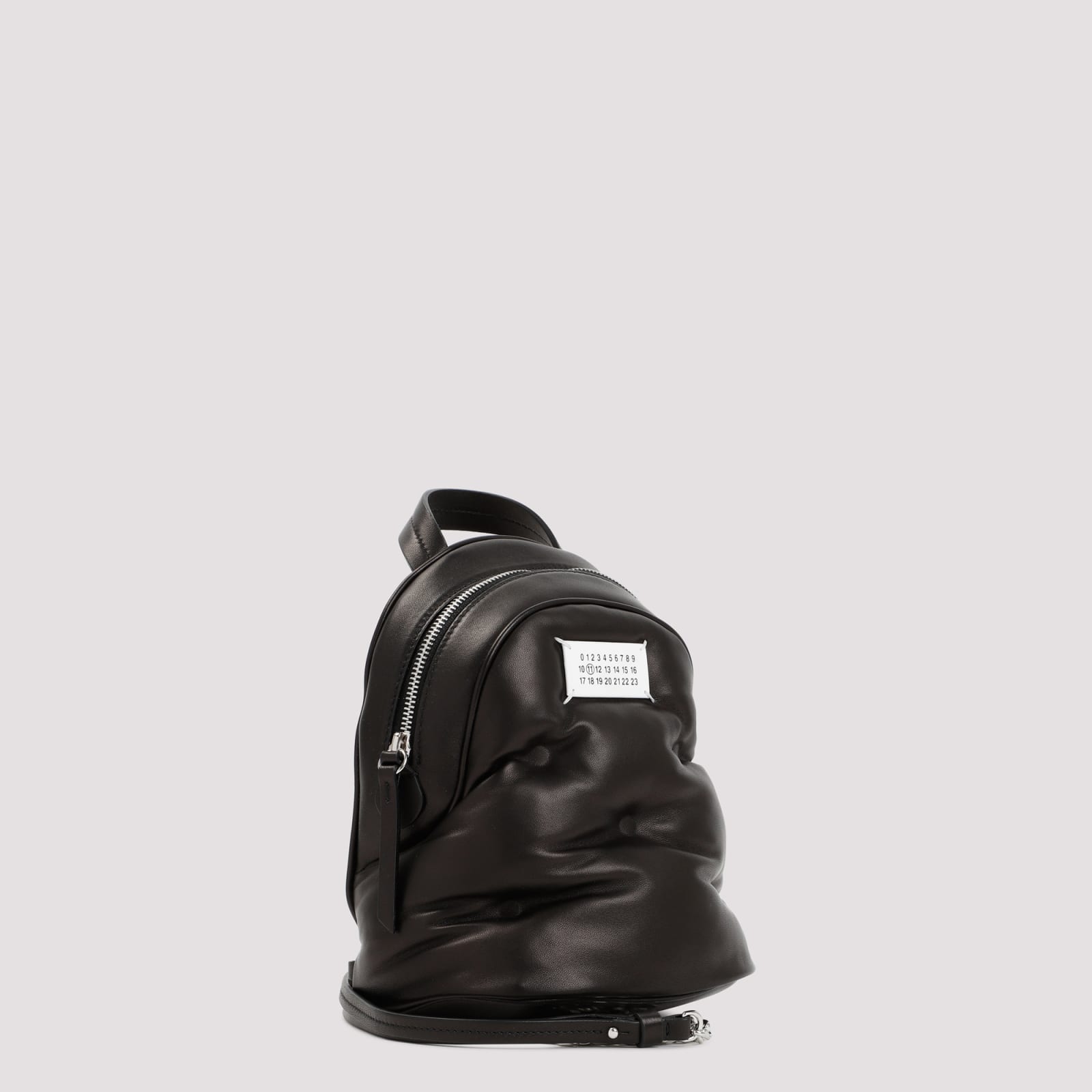 Shop Maison Margiela Leather Glam Slam Backpack In Black