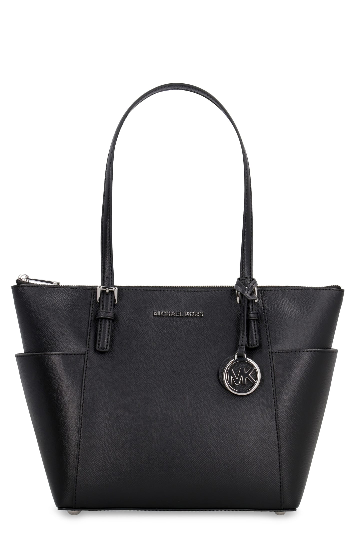 Click to view more detailed imagery on our partner's website Michael Michael Kors Jet Set Saffiano Leather Tote In Black