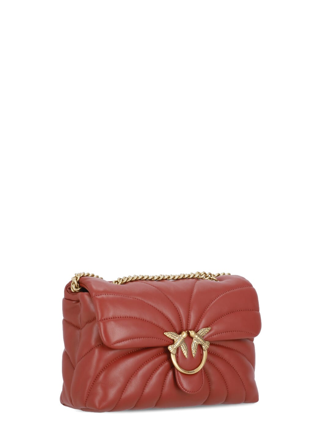 Shop Pinko Classic Love Puff Bag In Bordeaux