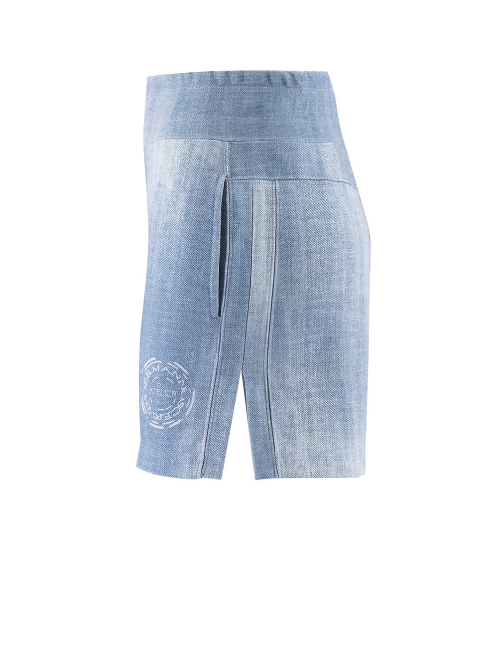Shop Ermanno Scervino Shorts In Light Jeans