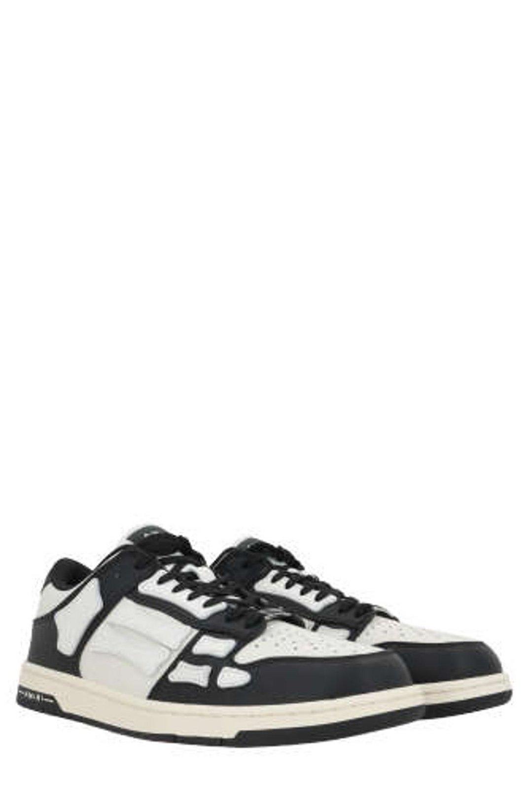 Shop Amiri Bone Patch Low-top Sneakers In Bianco E Nero