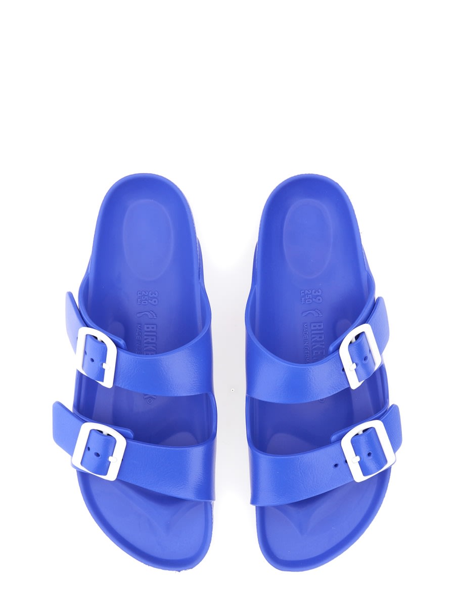 Birkenstock Narrow Width Open Toe Flat Sole Sandals In Blue