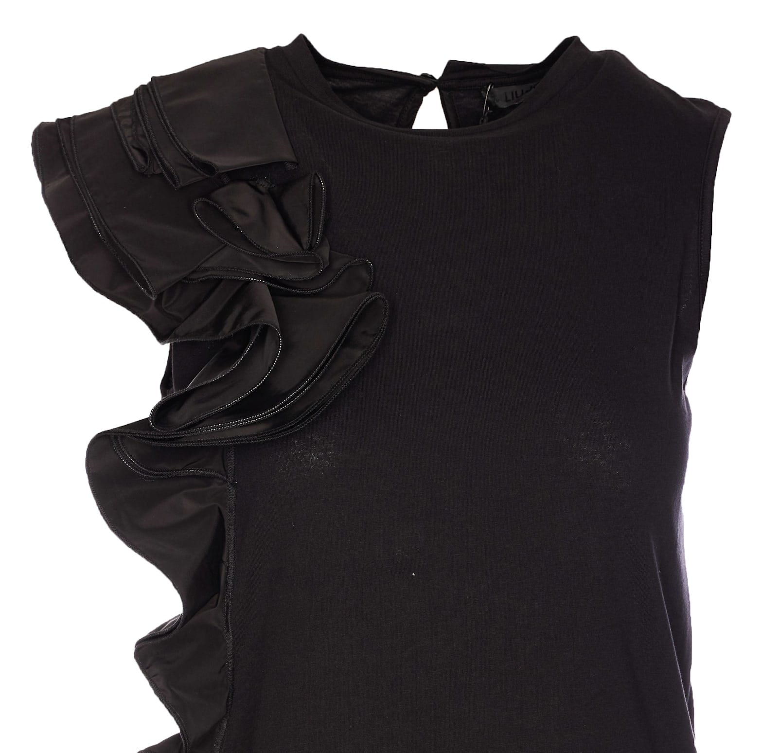 Liu •jo Ruffled Top In Black