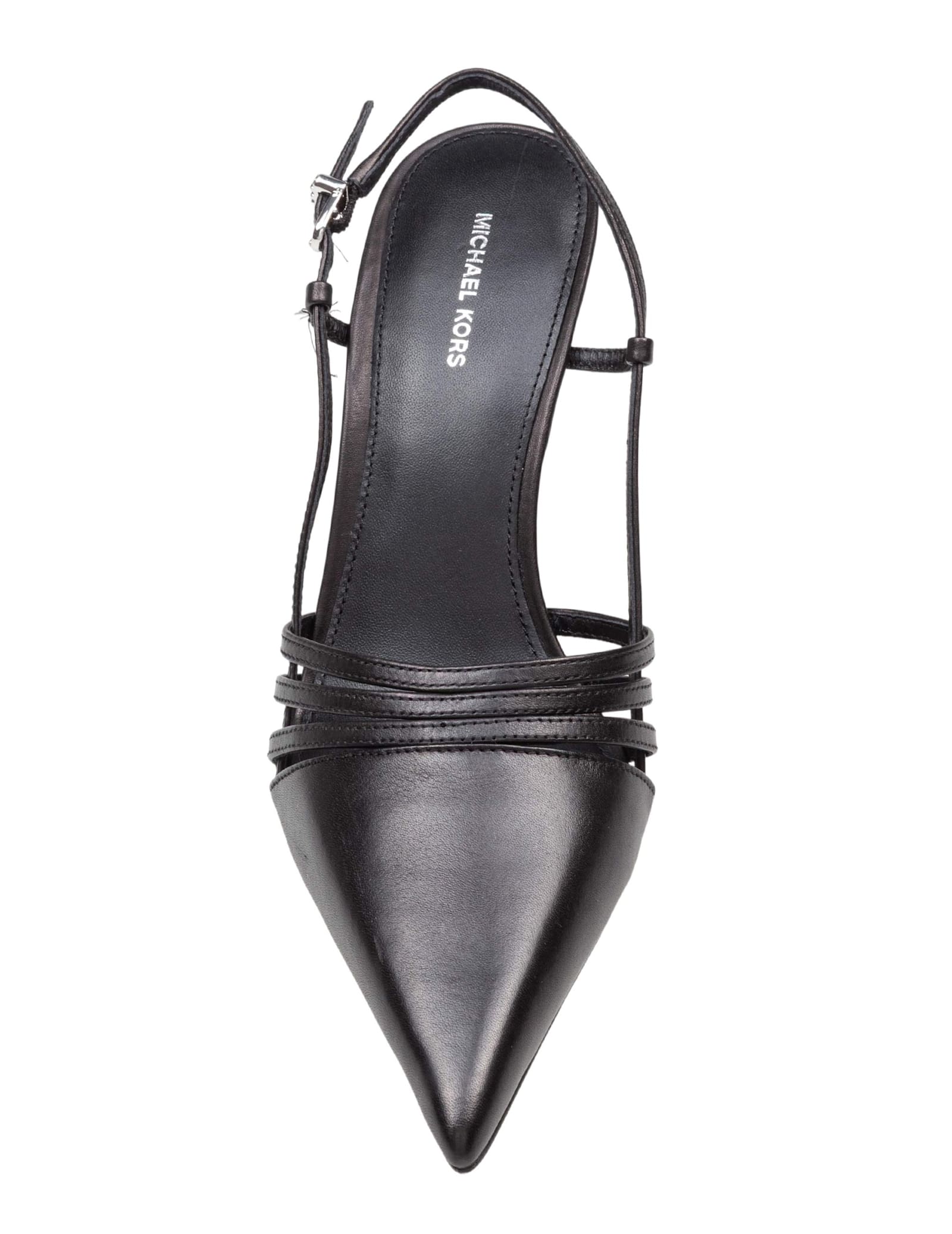 Michael Kors Slingback Haisley In Pelle Colore Nero In Black