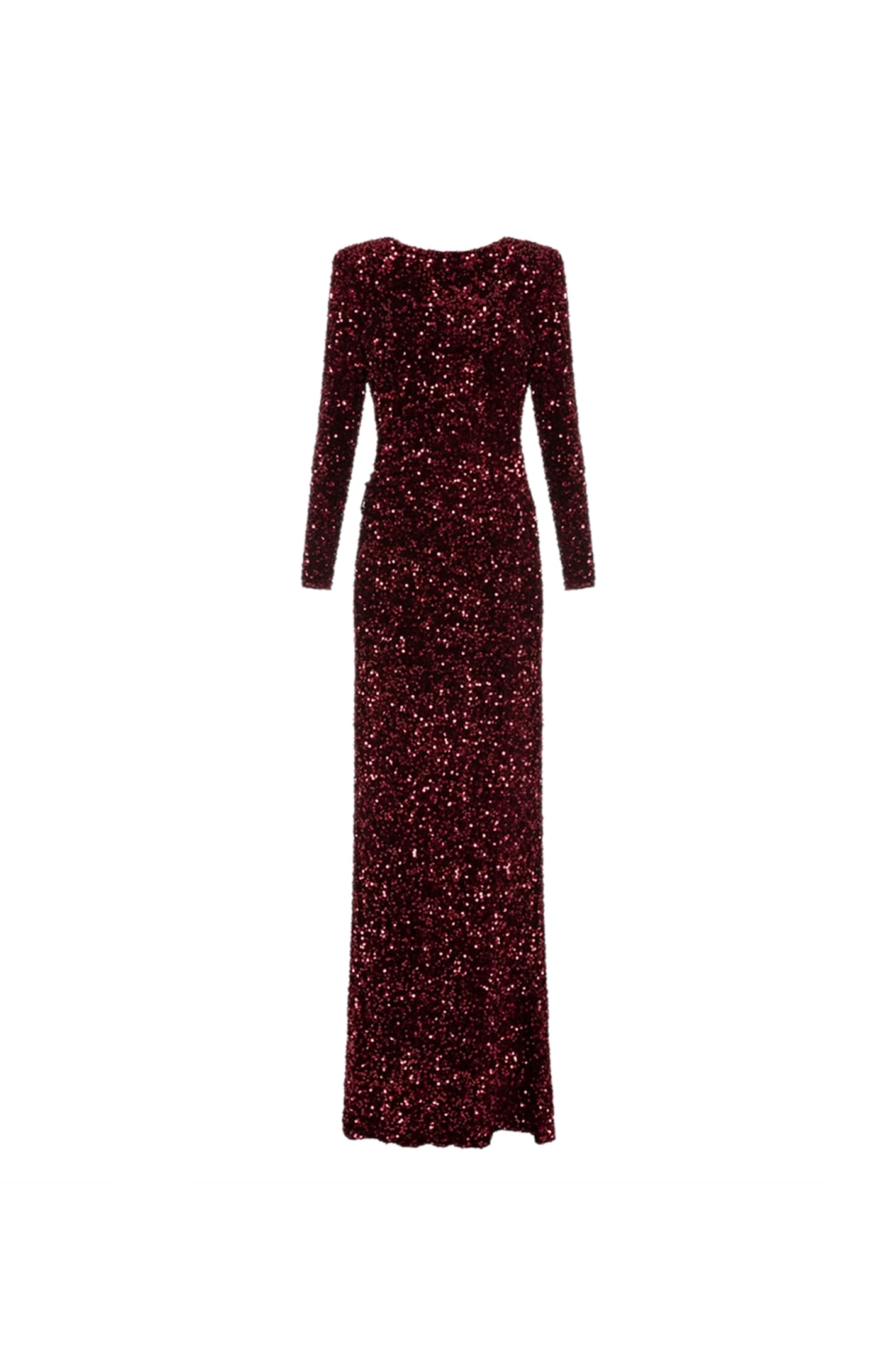 Shop Elisabetta Franchi Dress In Bordeaux