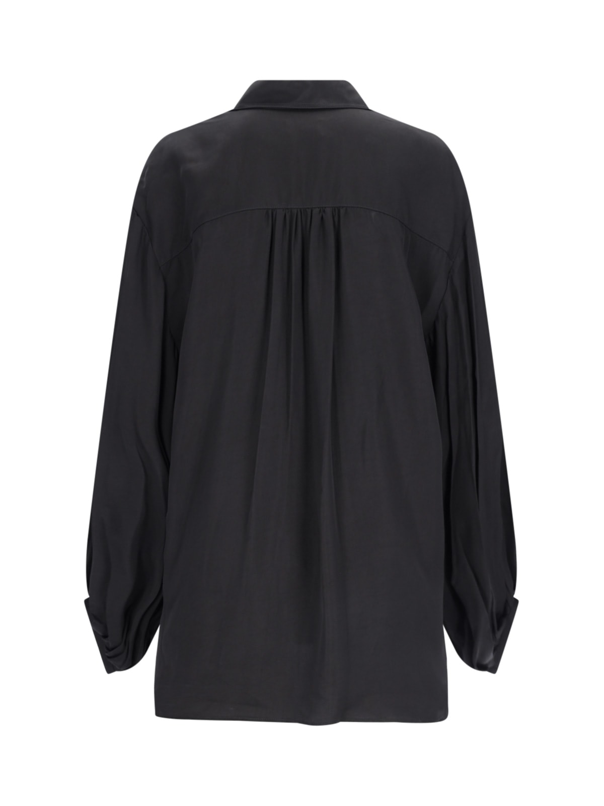 Shop Khaite The Bam Top Pleated Shirt In Black