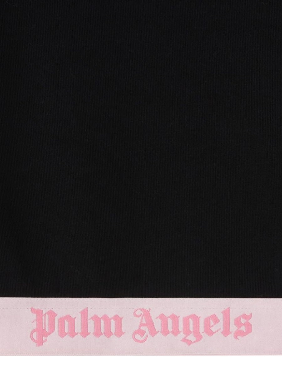 Shop Palm Angels Logo Band Top L/s In Black