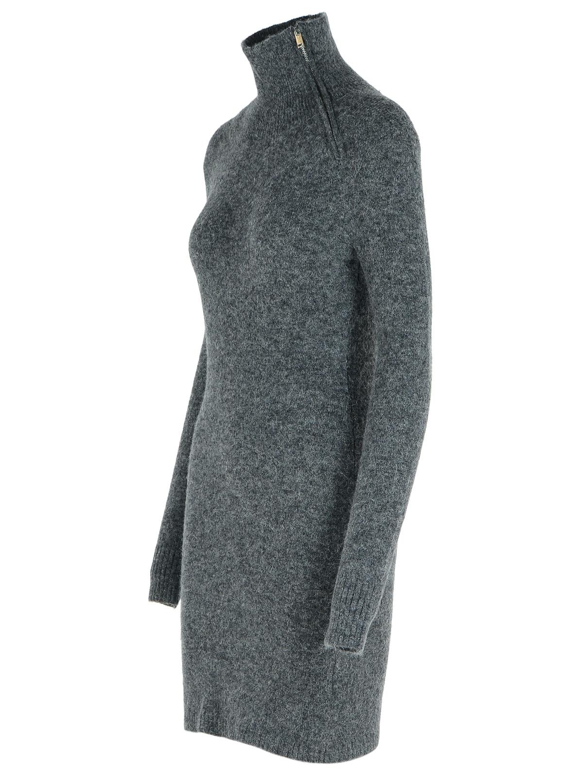 Shop Isabel Marant Ohara Dark Grey Baby Alpaca Blend Dress