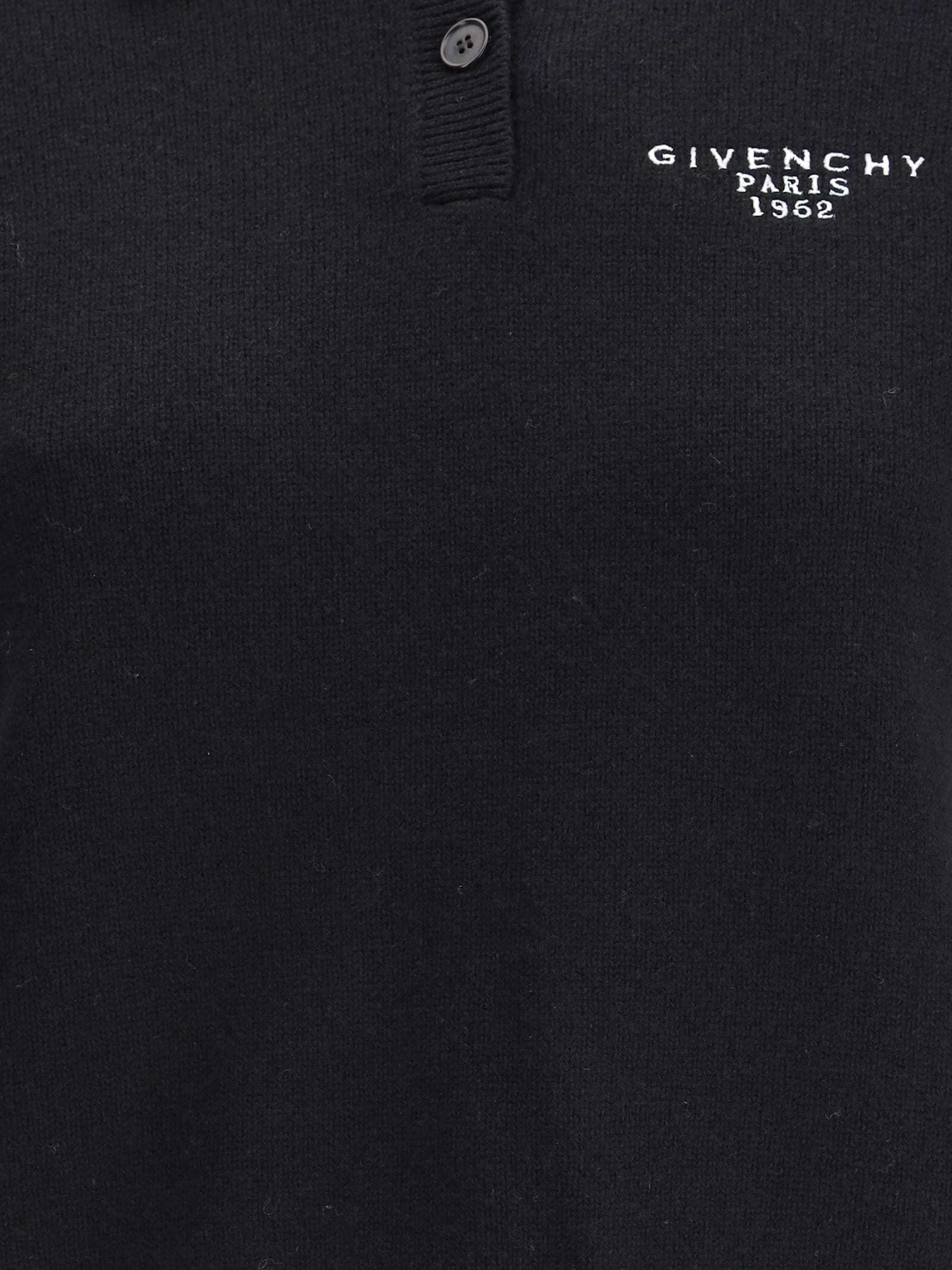 Givenchy Wool And Cashmere Polo Sweater In Black