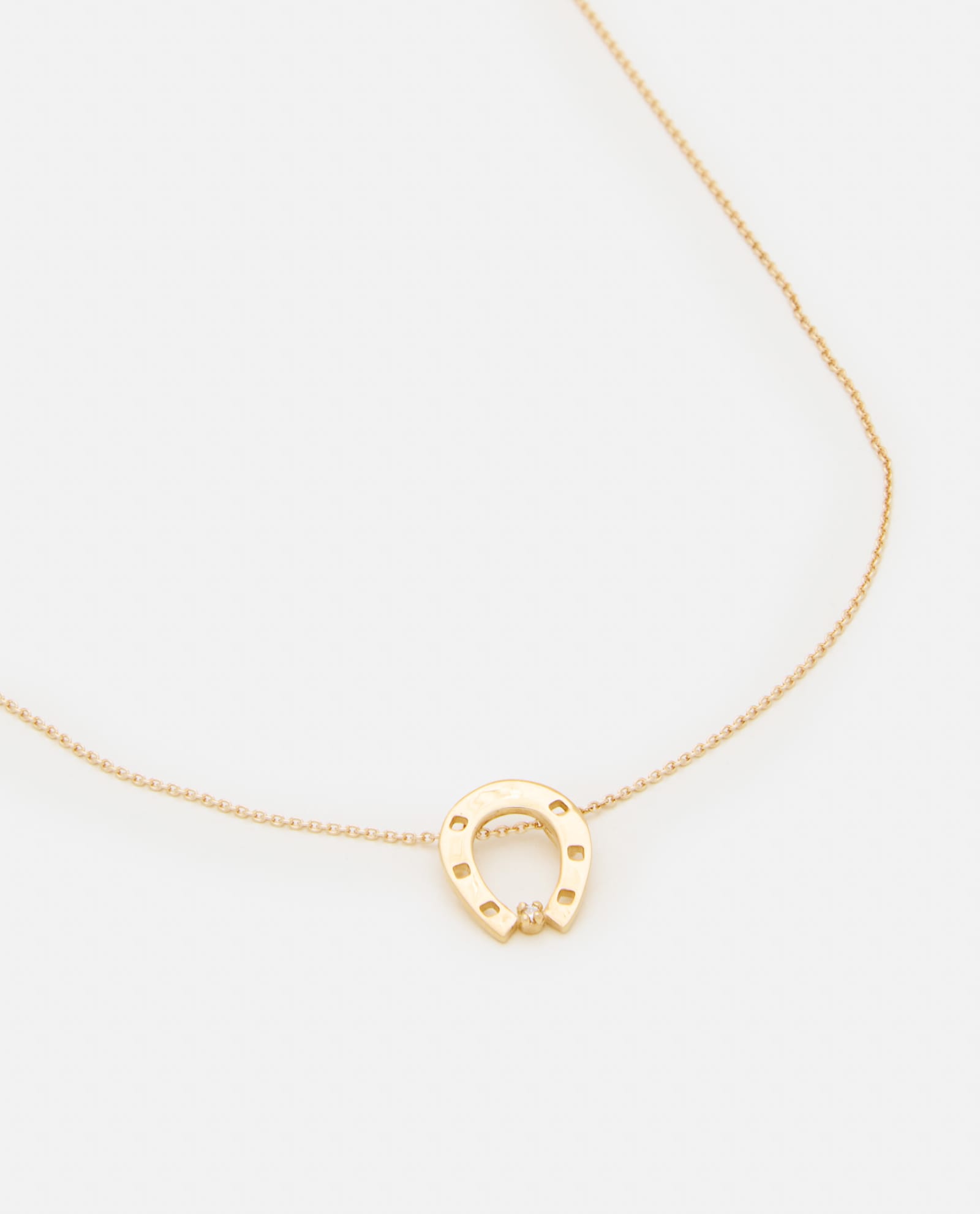 Shop Aliita 9k Gold Horseshoe Brillante Necklace In Golden