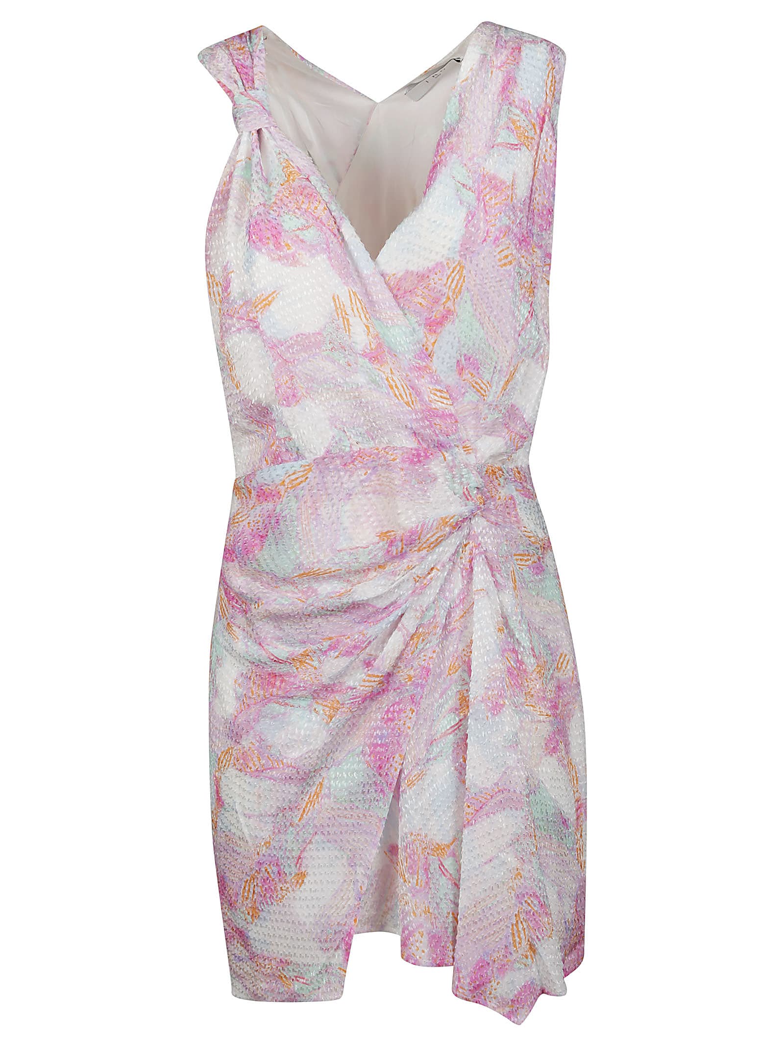 Iro Synthetic Fibers Dress In Light Pink Multicolor