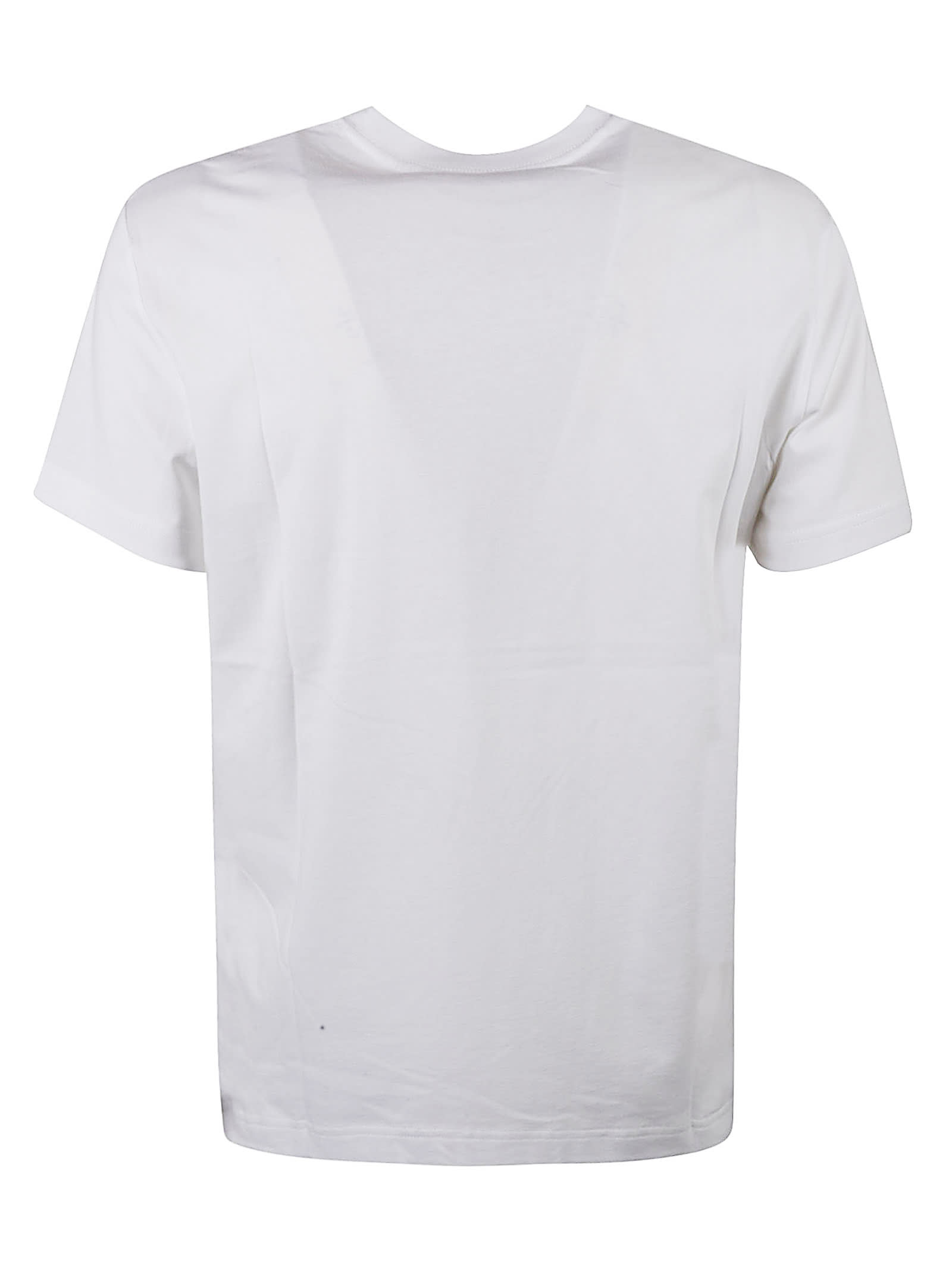 Versace Jeans Couture Baroque Outline Logo T-shirt In White