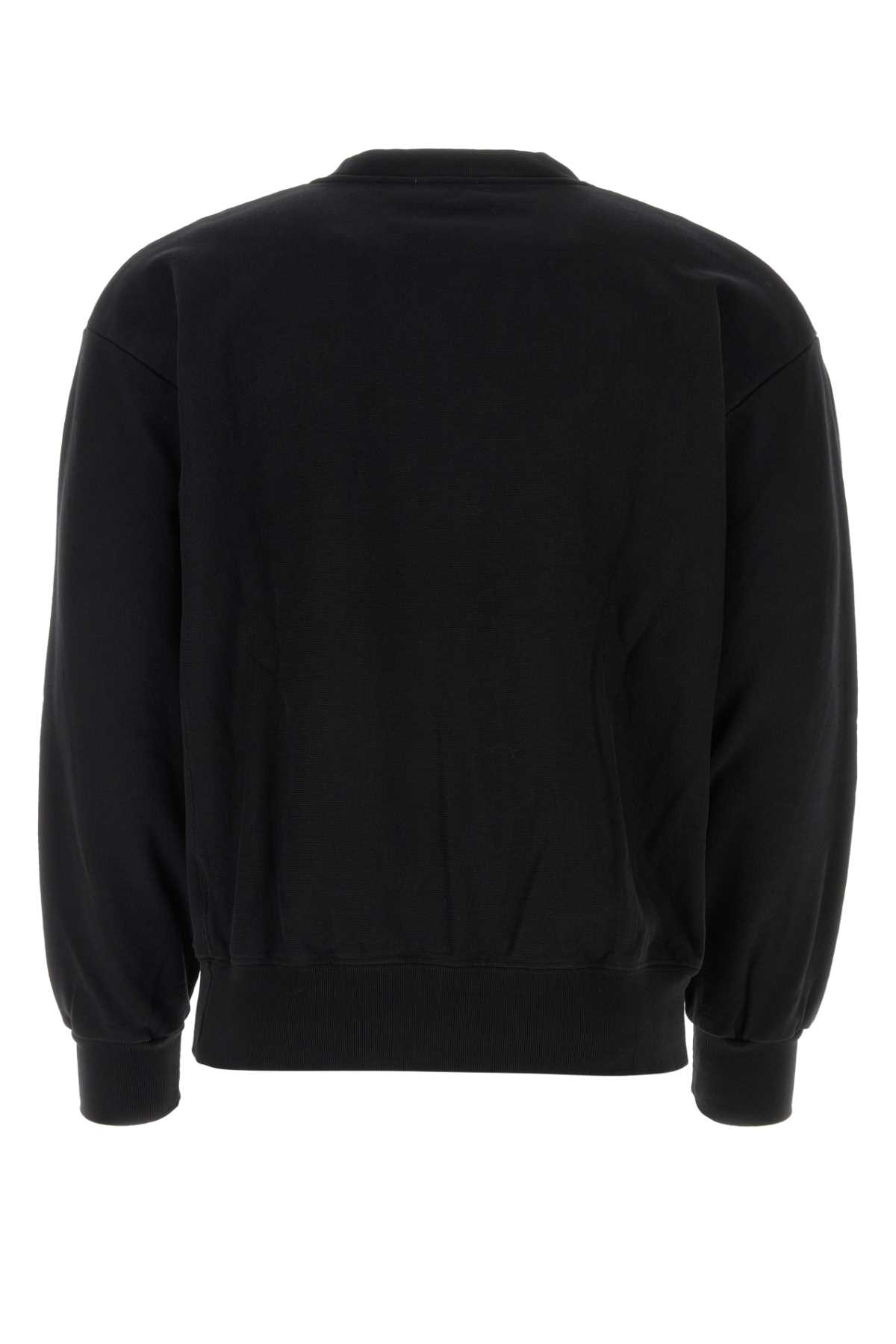 Shop Aries Black Cotton Sweatshirt