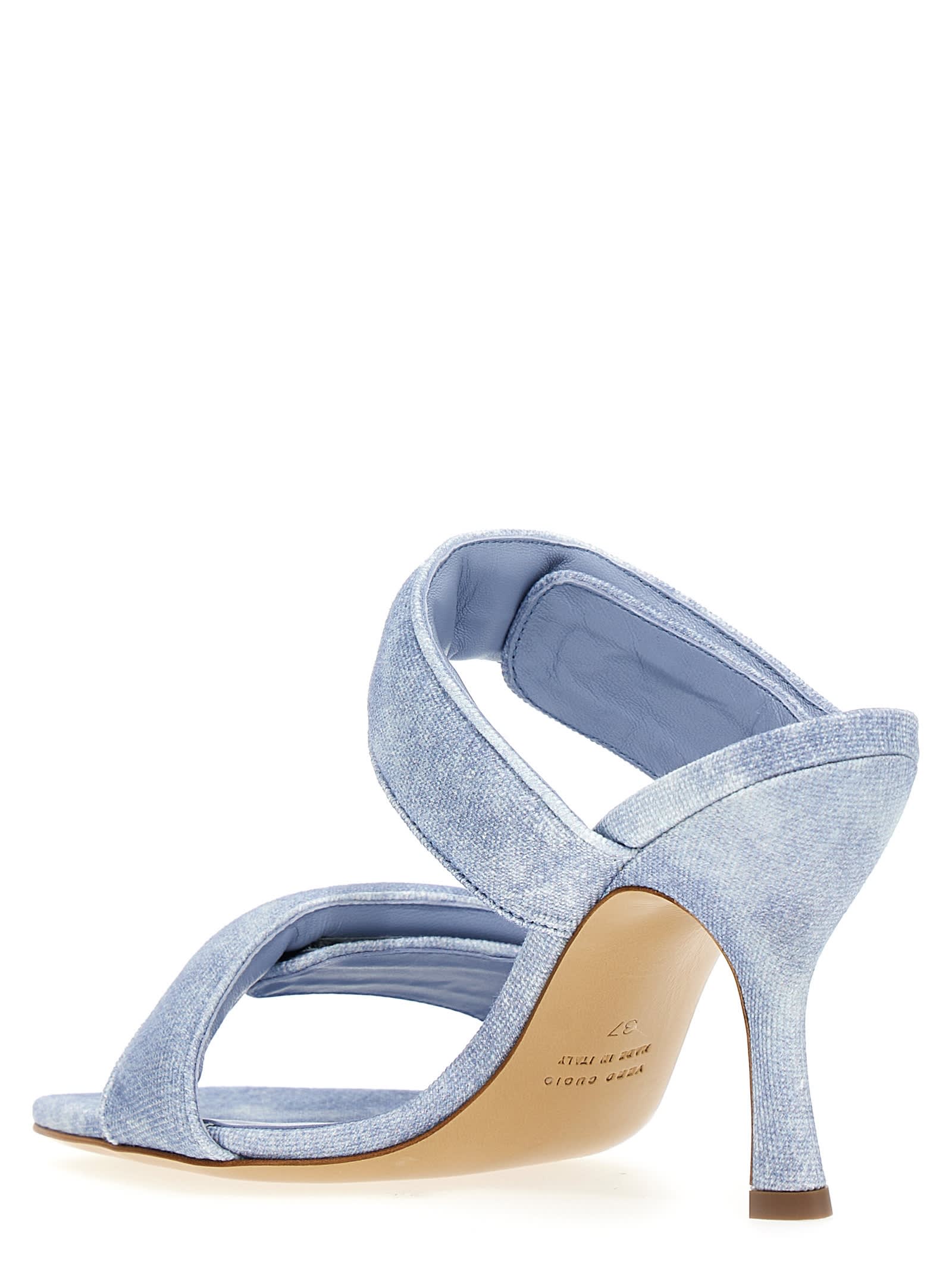 Shop Gia Borghini X Pernille Teisbaek Perni 03 Sandals In Light Blue