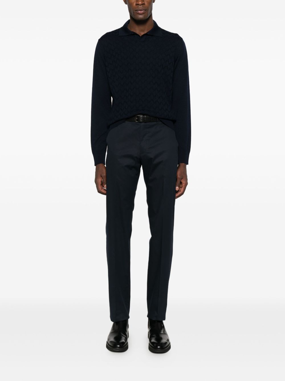 Corneliani Wool Sweater In Blue