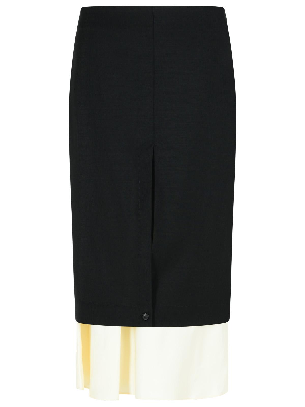 Rohe Layered-hem Midi Skirt In Black