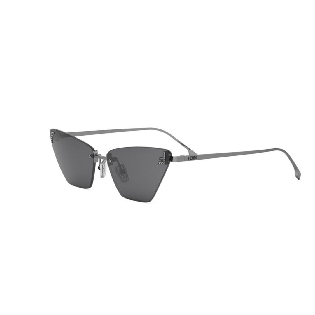 Fendi Fe4160us Cat-eye Crystalized Logo Sunglasses In 14a - Silver