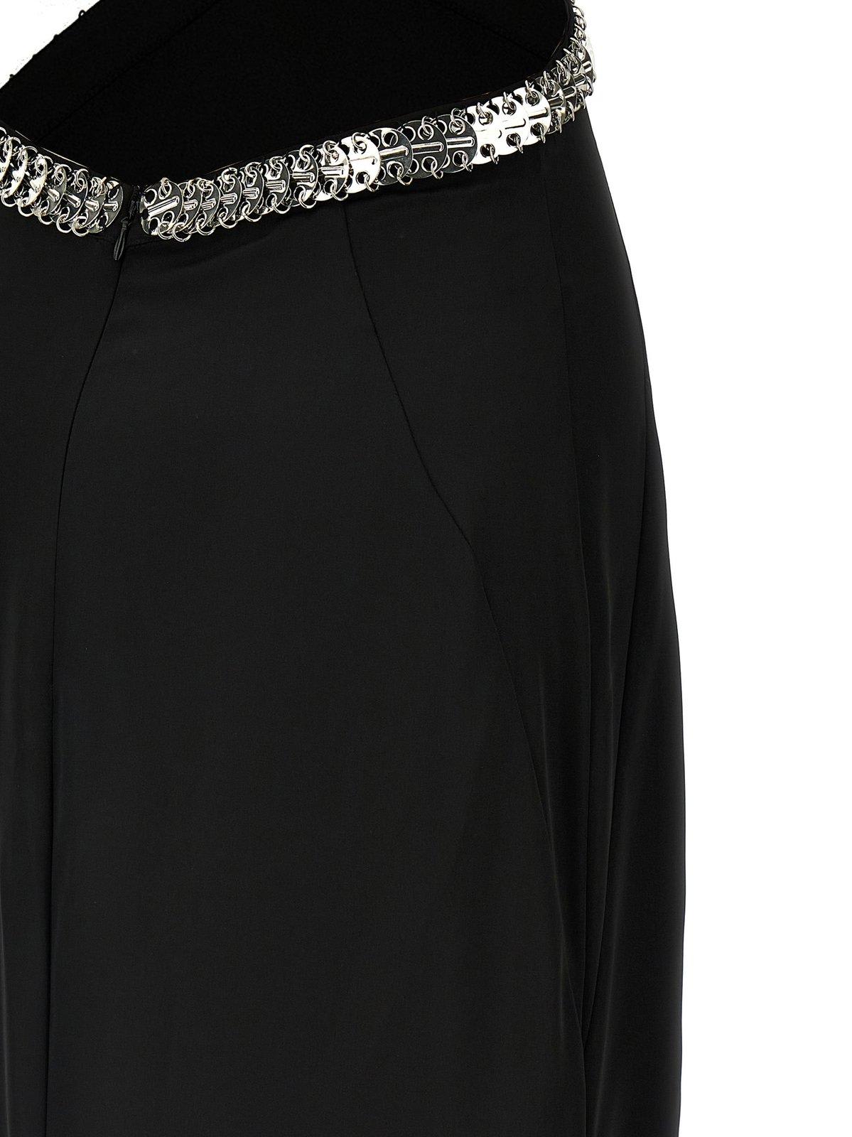 Shop Pinko Metallic Embellished Elegant Long Dress In Nero