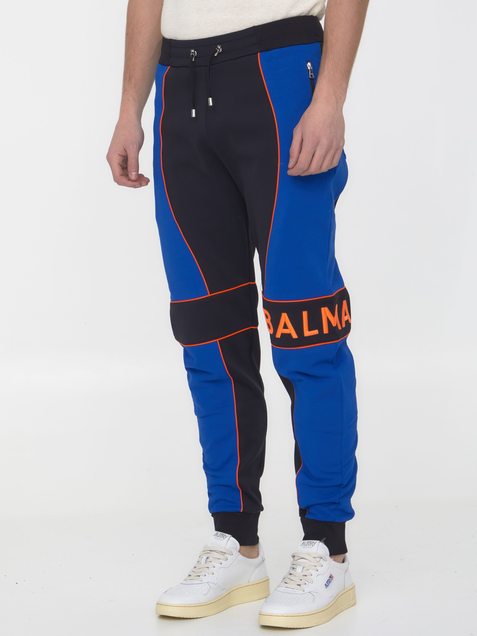 Shop Balmain Track Pants With Logo