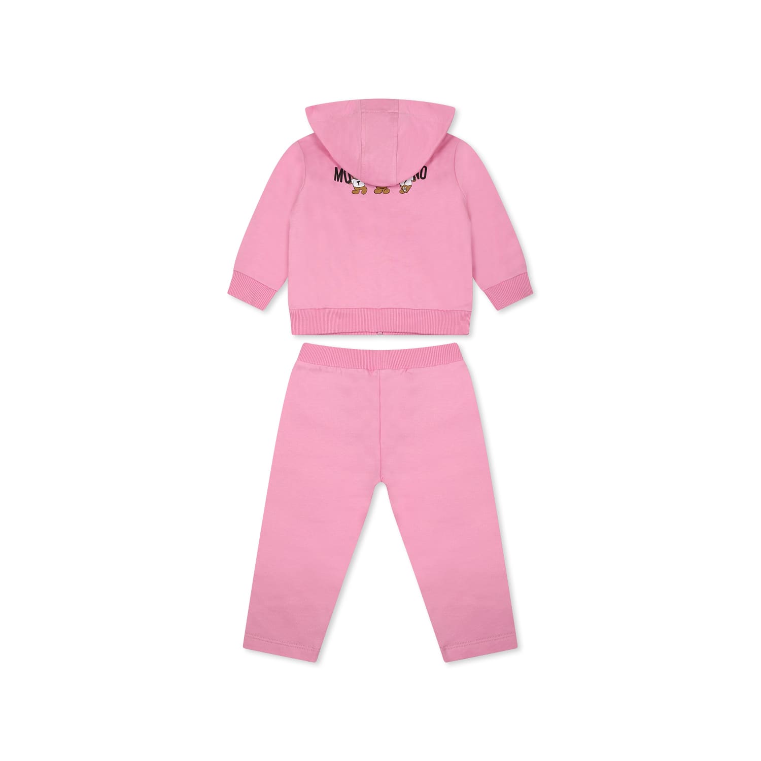 Moschino Pink Suit For Baby Girl With Teddy Bears In Pink
