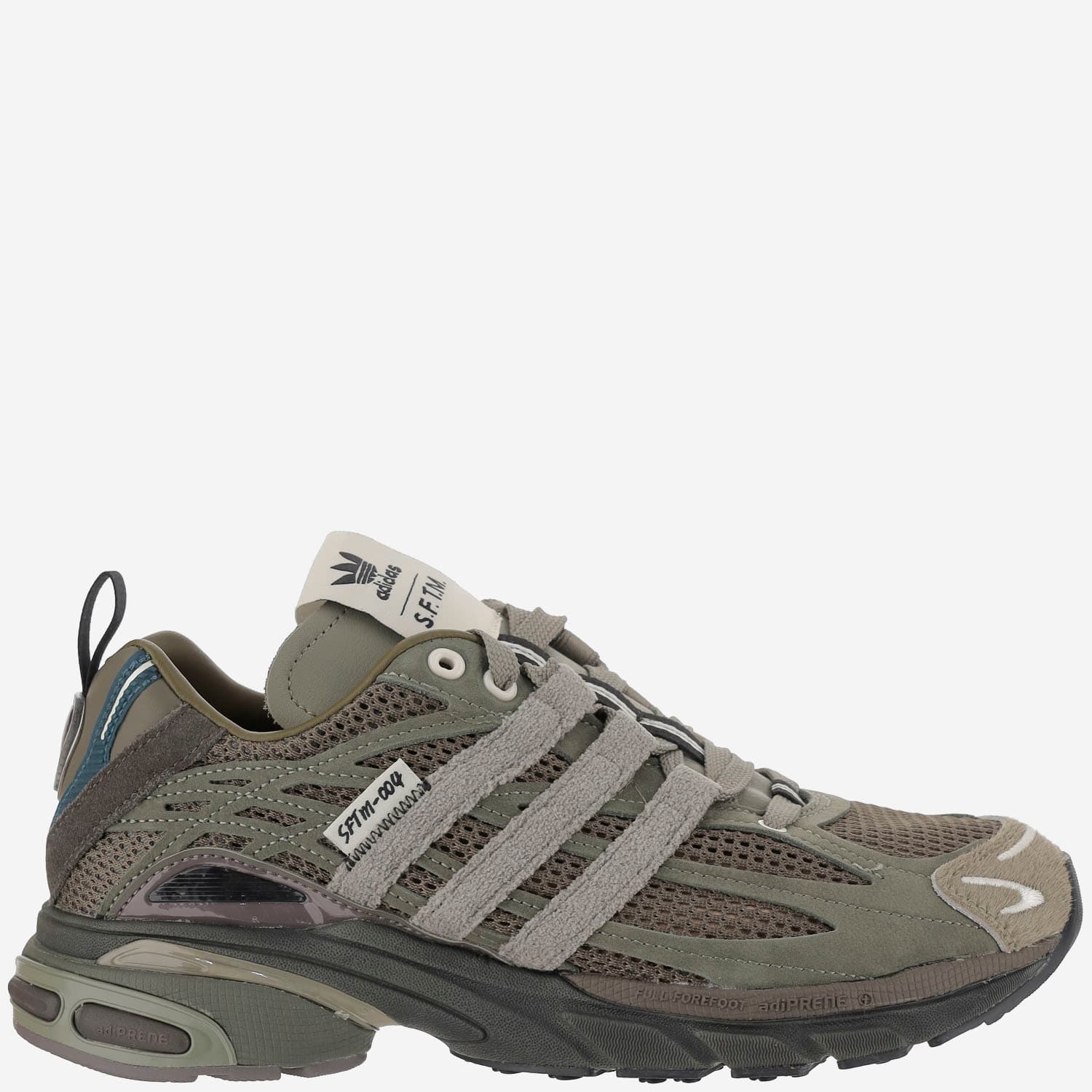 Adidas Originals Adistar Cushion Sneakers In Green Suede And Fabric In Multi