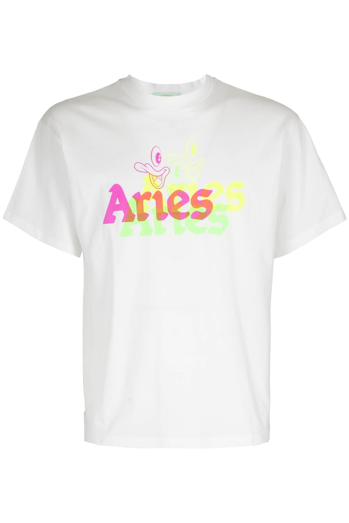 Shop Aries Palm Ss Tee In Wht White