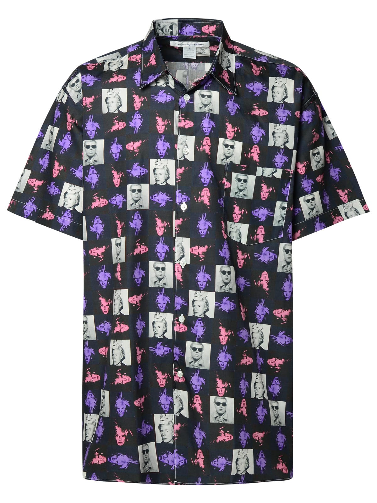 Shop Comme Des Garçons Shirt Andy Warhol Black Cotton Shirt