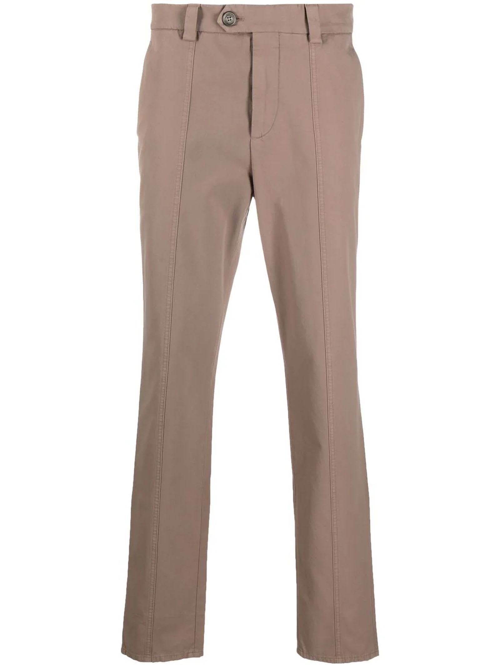 Brunello Cucinelli Brown Cotton Trousers