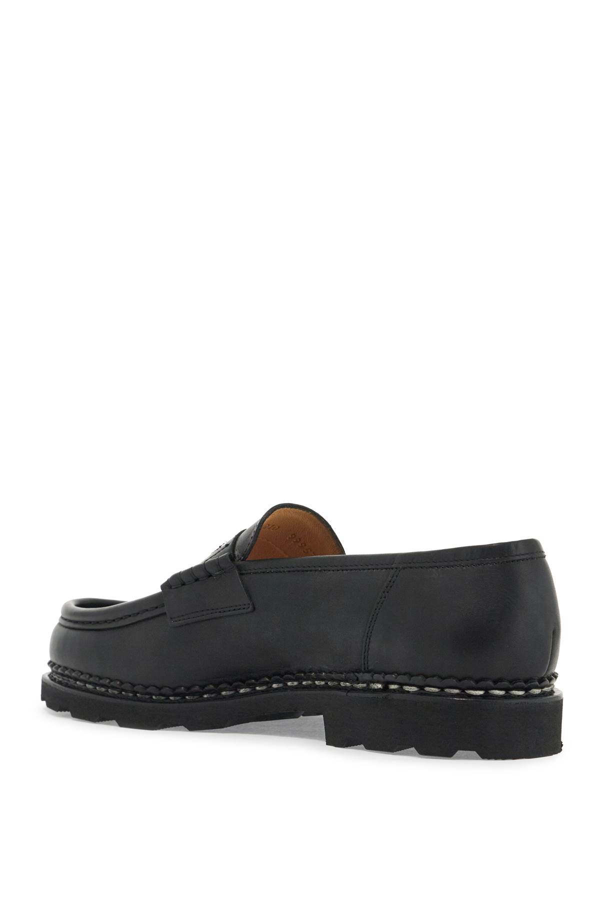 Shop Paraboot Leather Reims Penny Loafers In Noire Lis Noir (black)