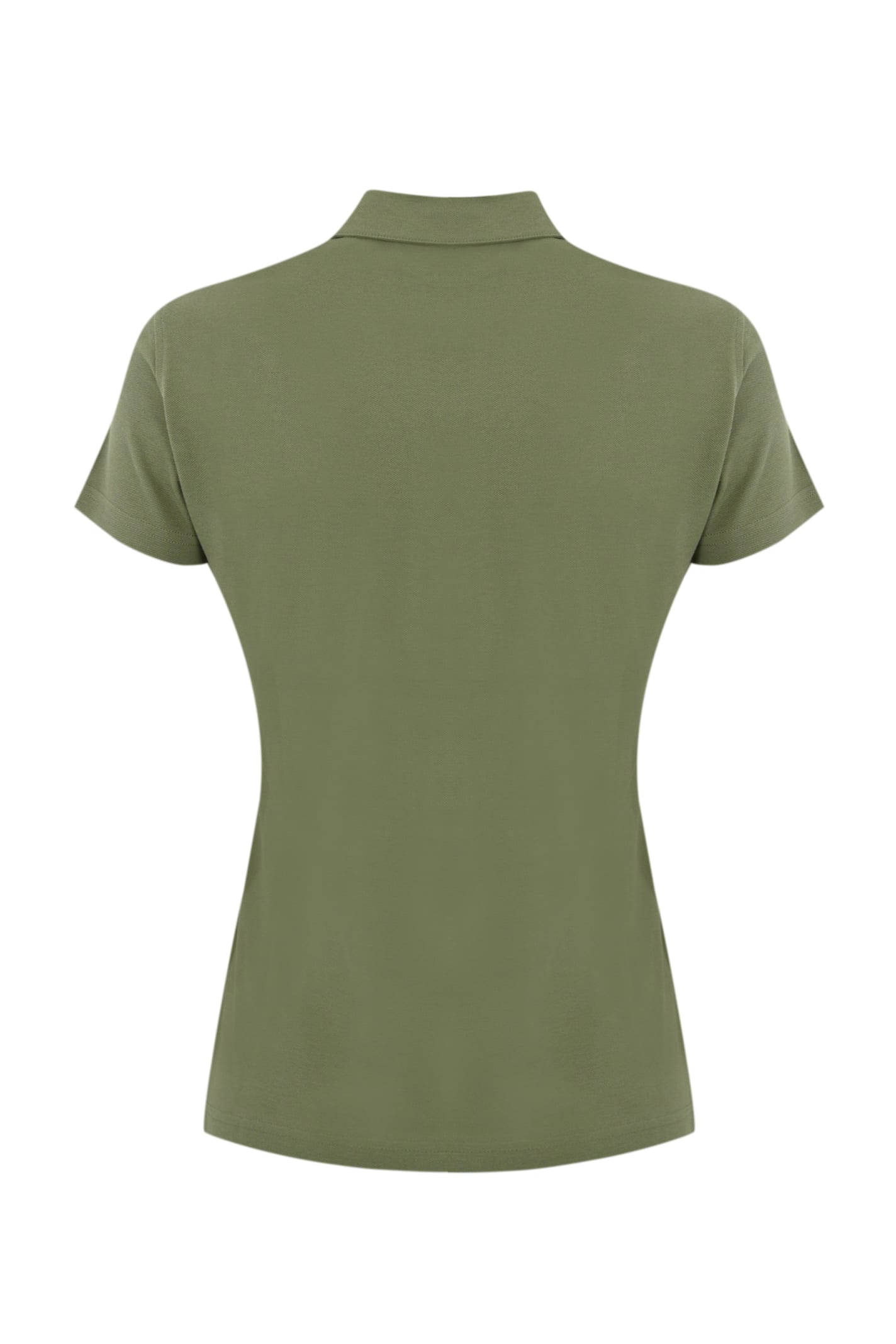 K-way Amanda Piquet Polo Shirt In Cotton In Green Lichen